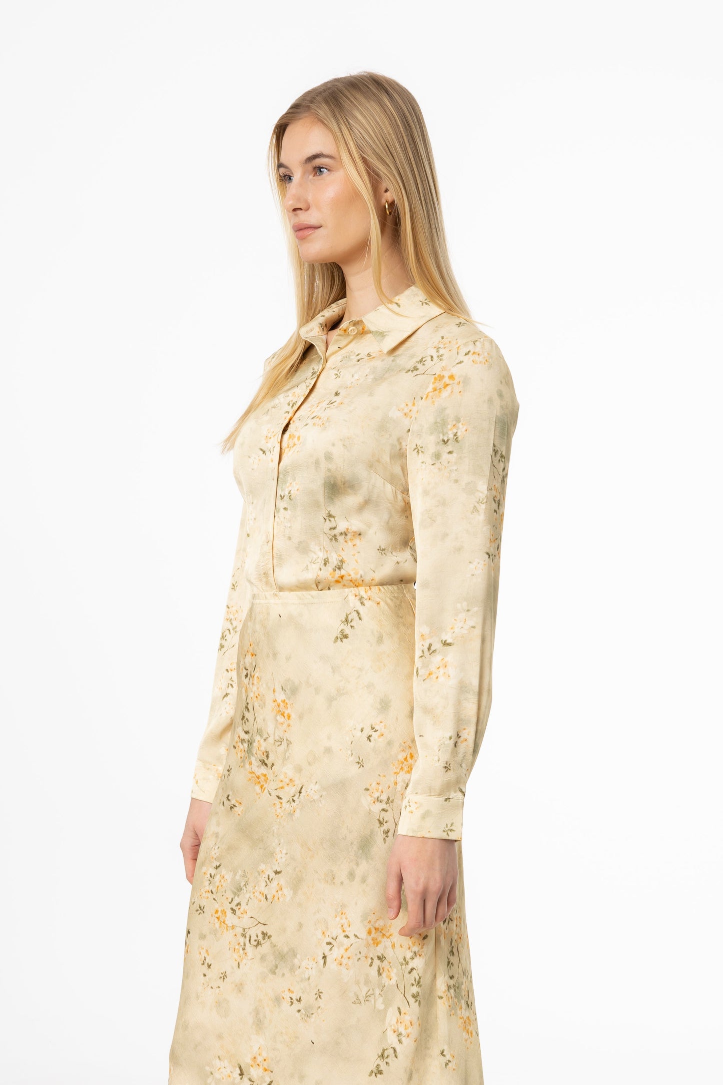 Beige Floral Printed Blouse