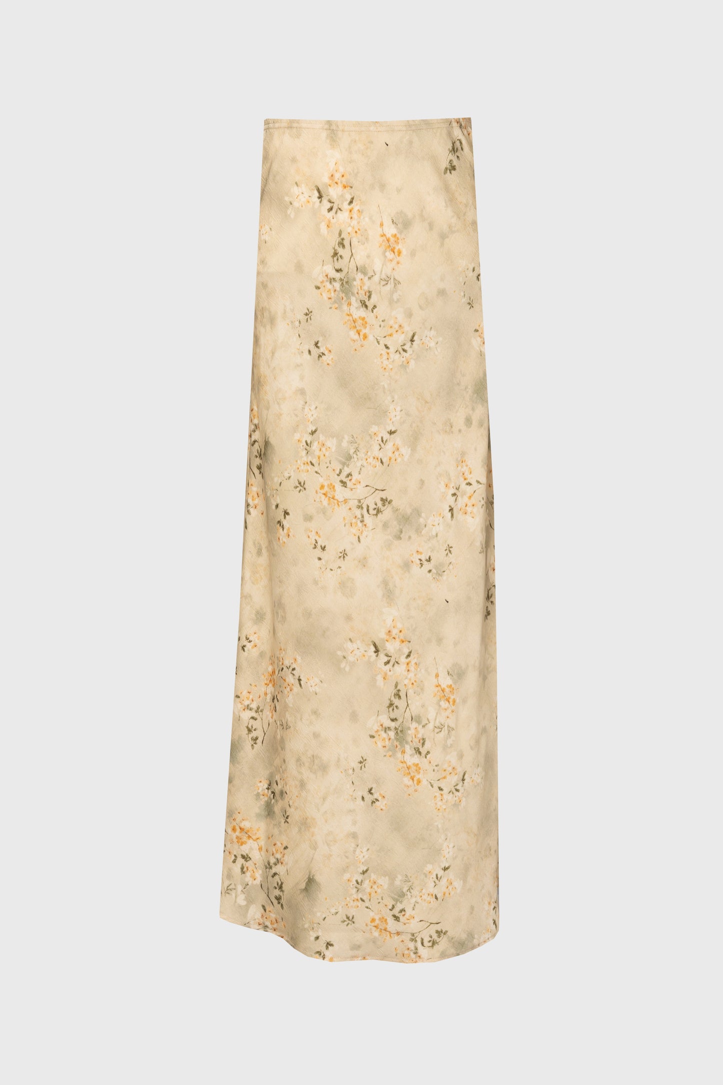Beige Floral Printed Skirt