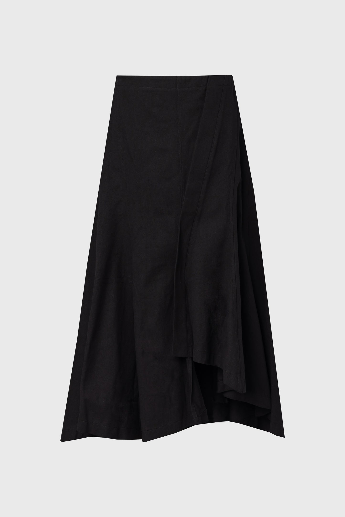 Black Asymmetrical Maxi Skirt