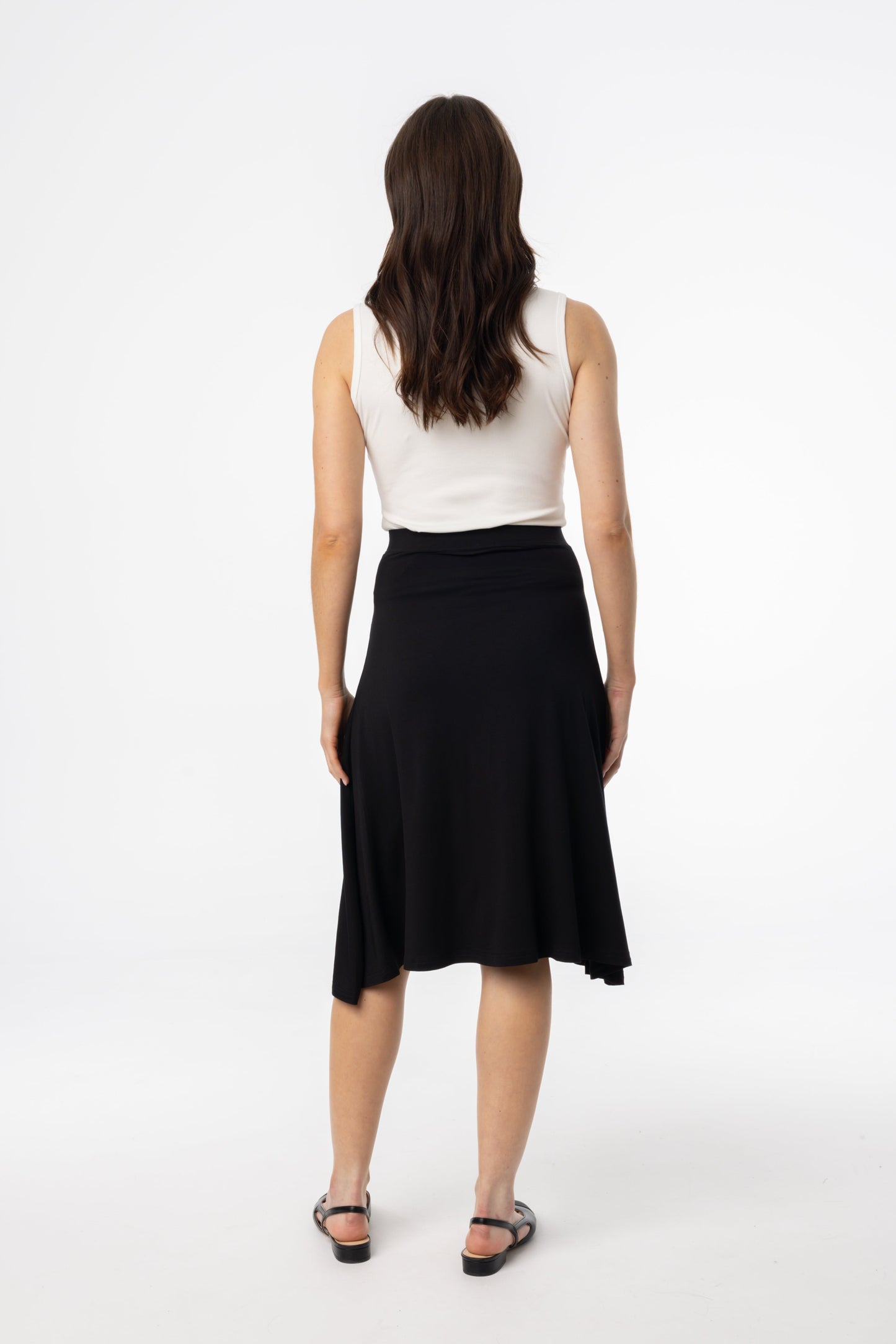 Black Basic Flare Skirt