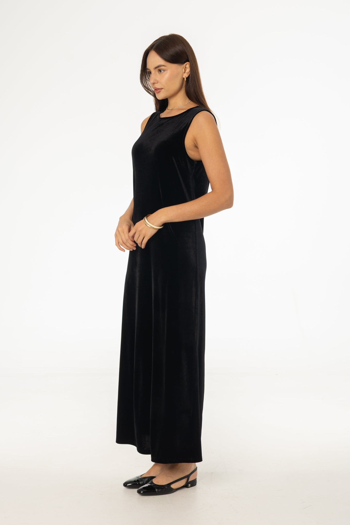 Black Basic Velour Jumper