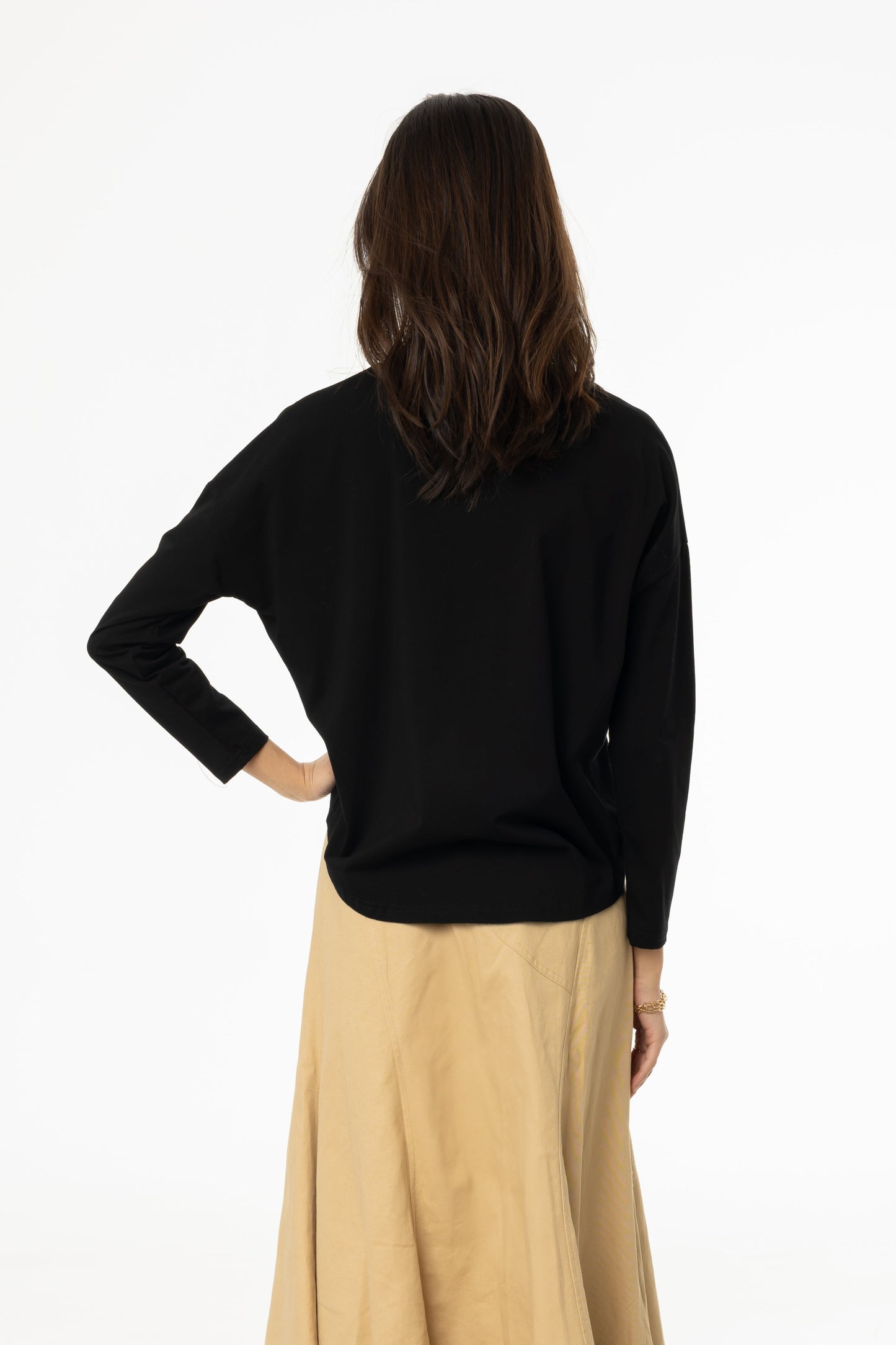 Black Dolman Long Sleeve T-Shirt