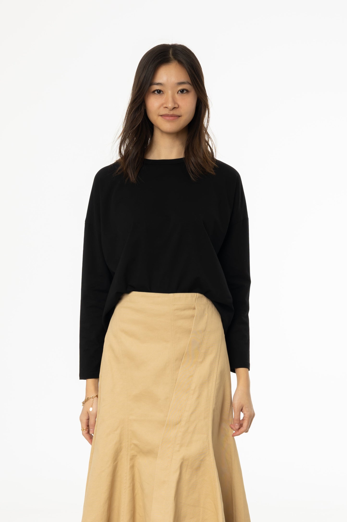 Black Dolman Long Sleeve T-Shirt