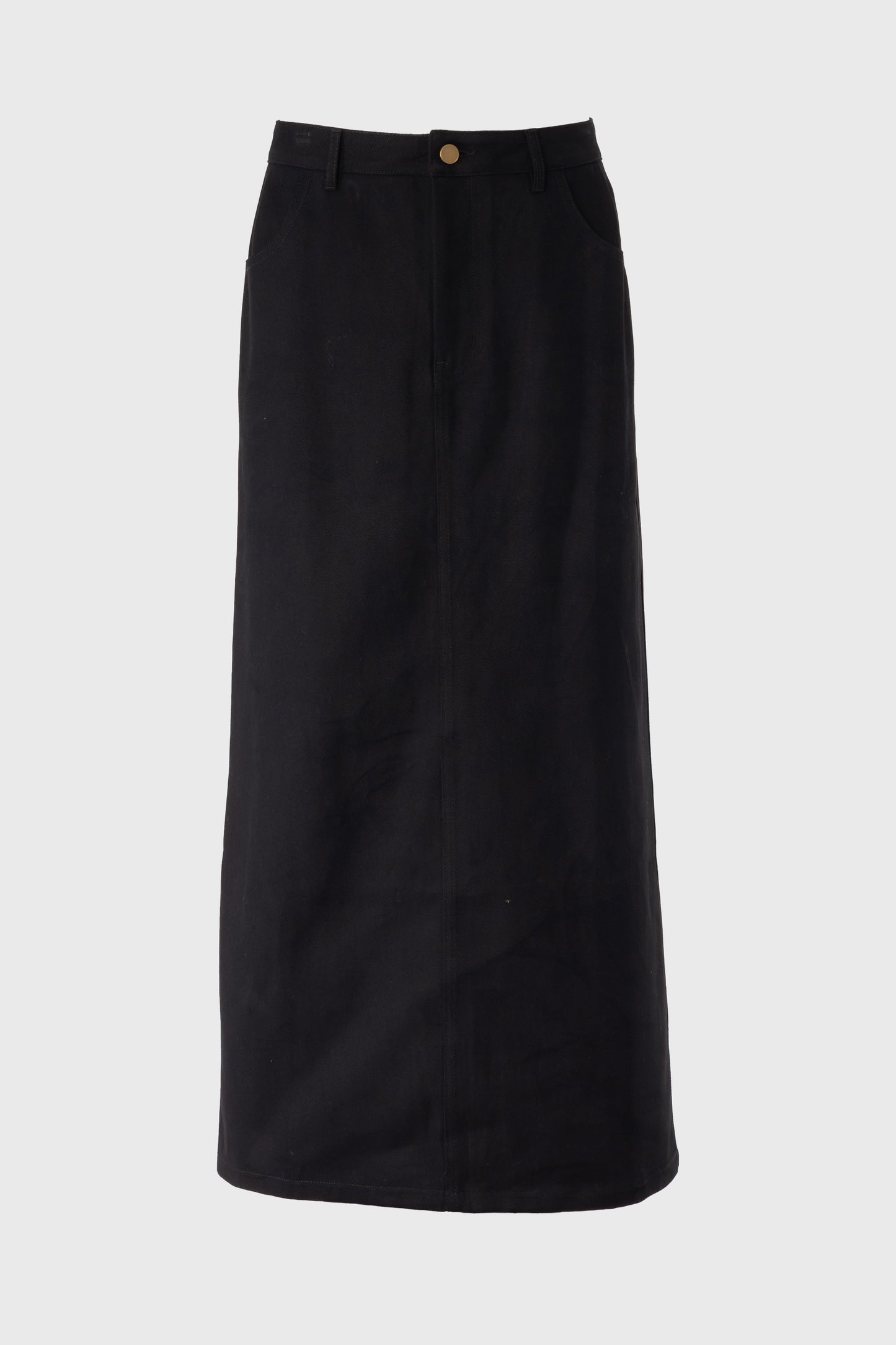 Black Everyday Denim Skirt