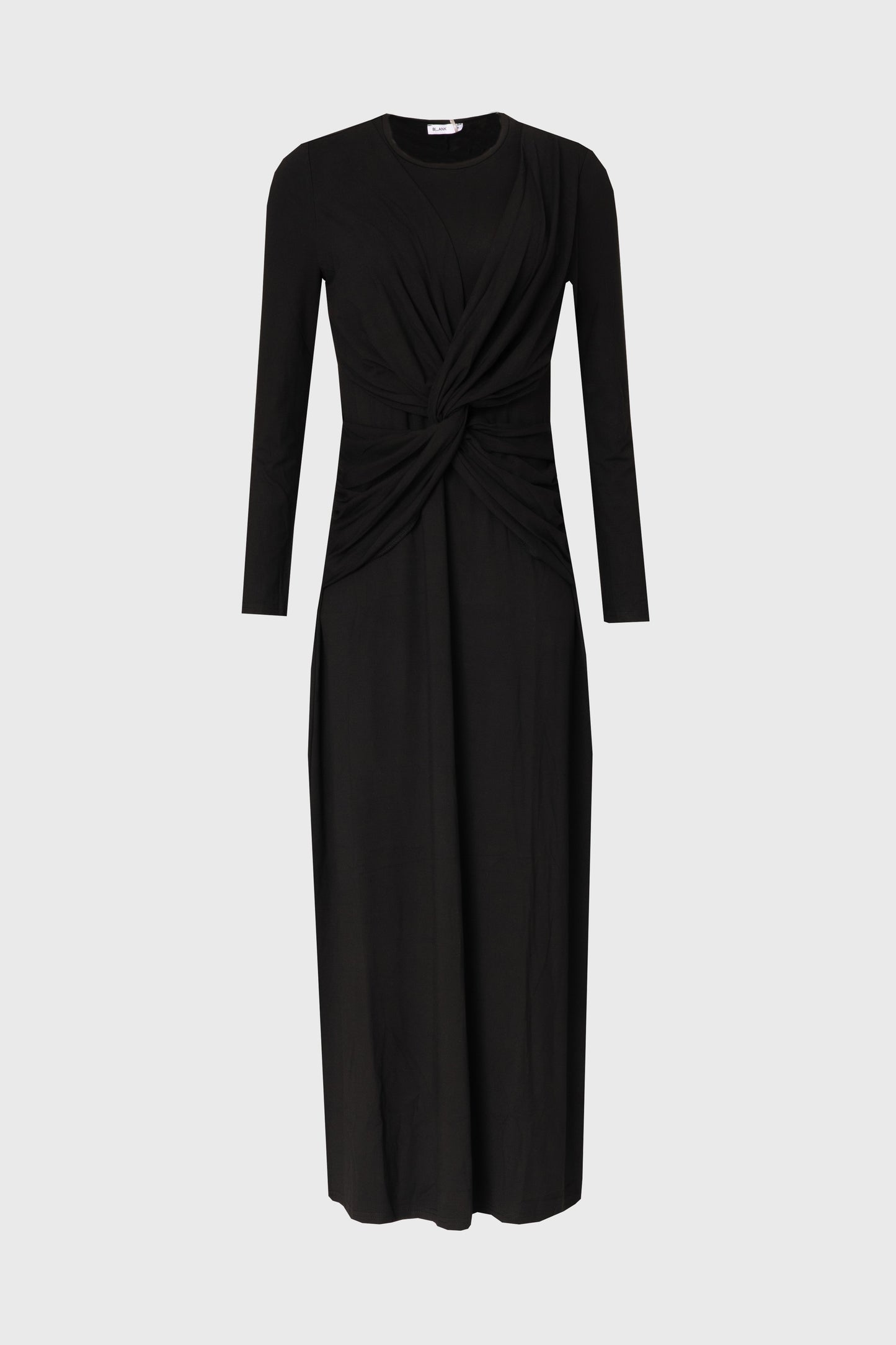 Black Knot Crossover Maxi Dress