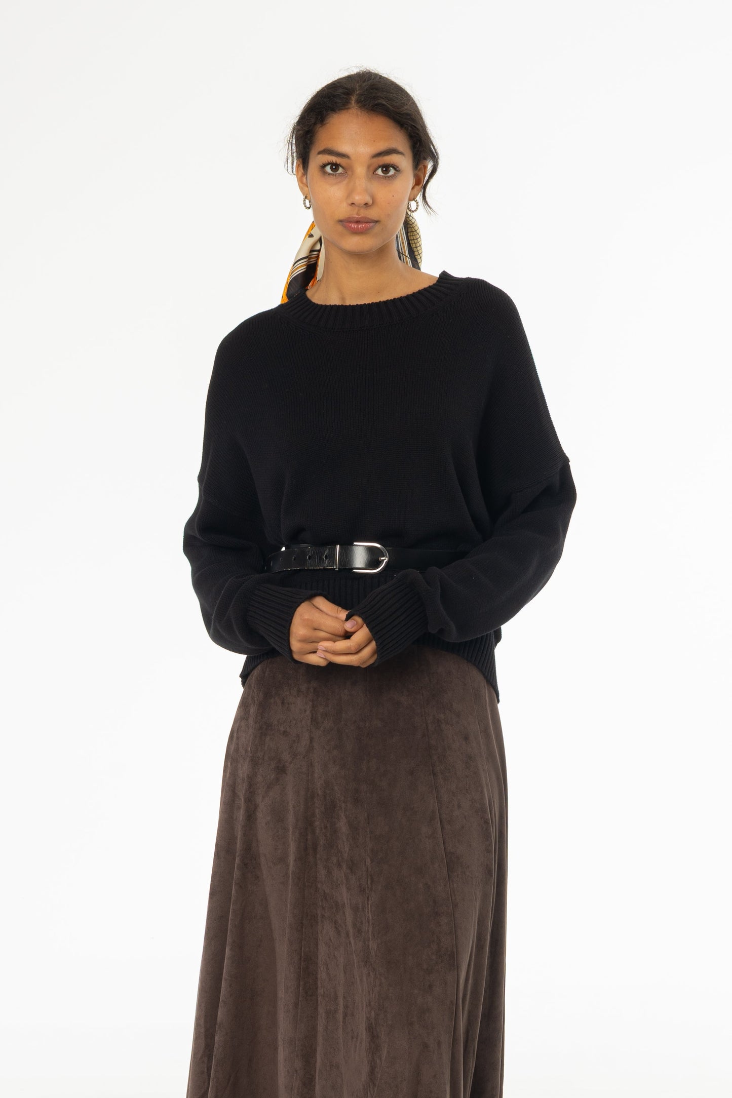 Black High-Low Oversized Sweater