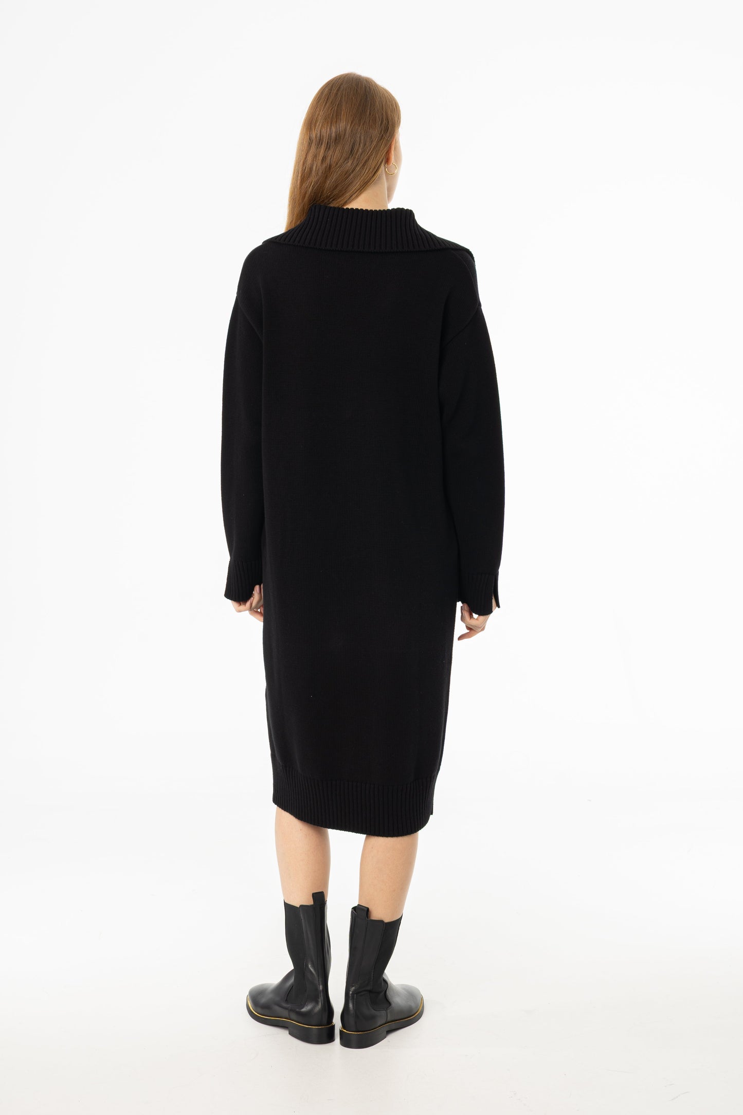 Black Knit Sweater Dress