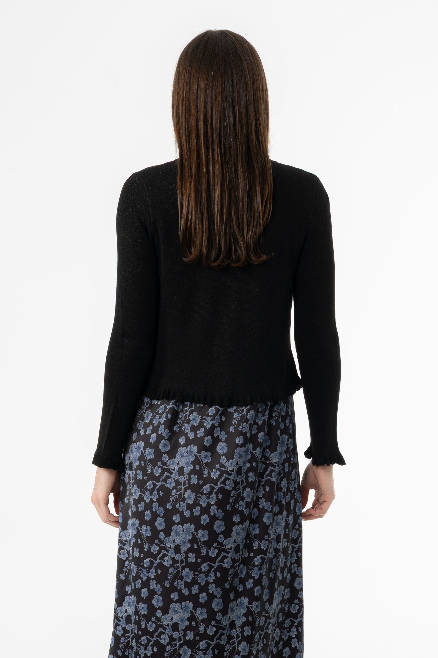 Black Metallic Cardigan