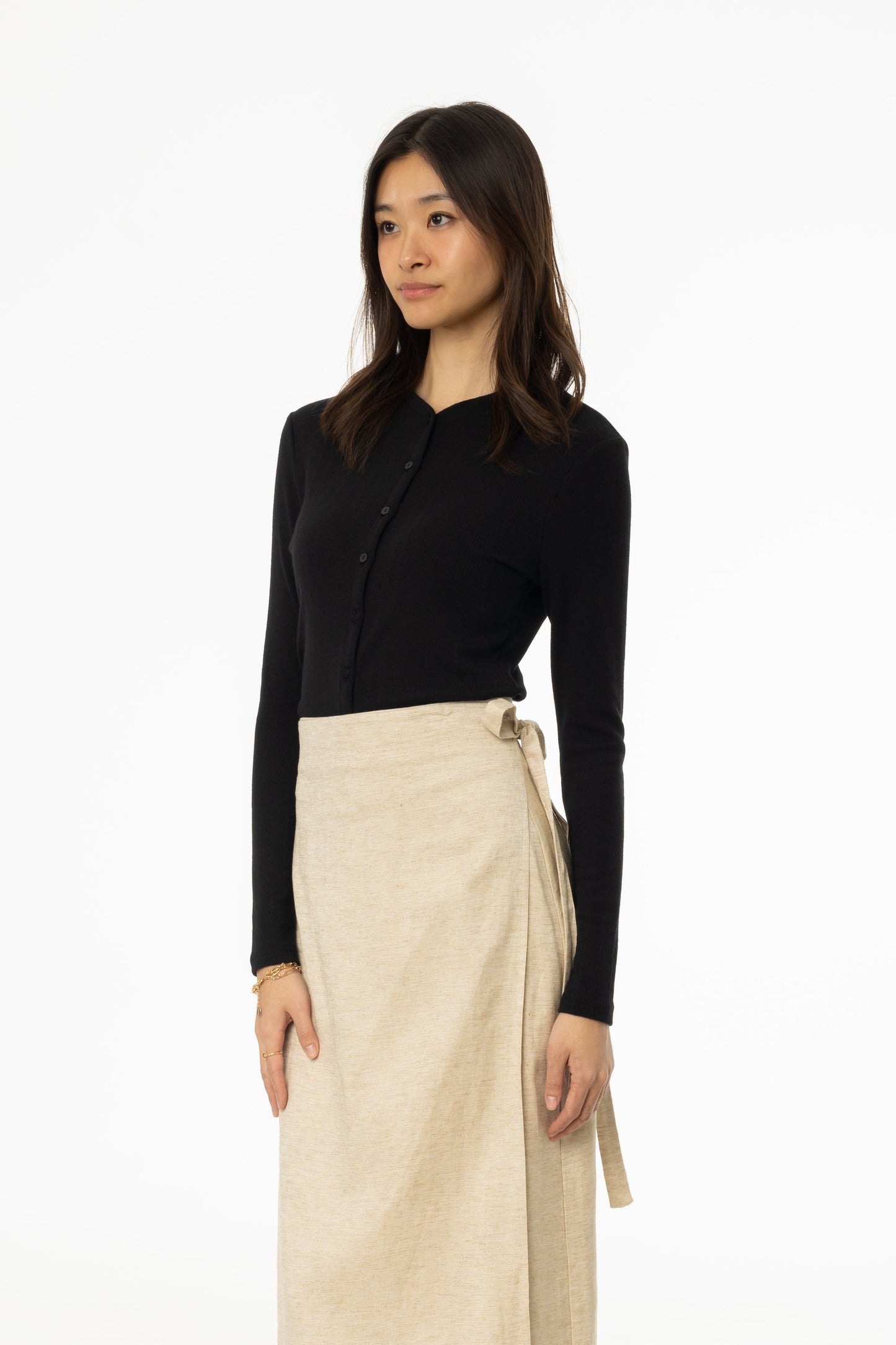 Black Pointelle Cardi