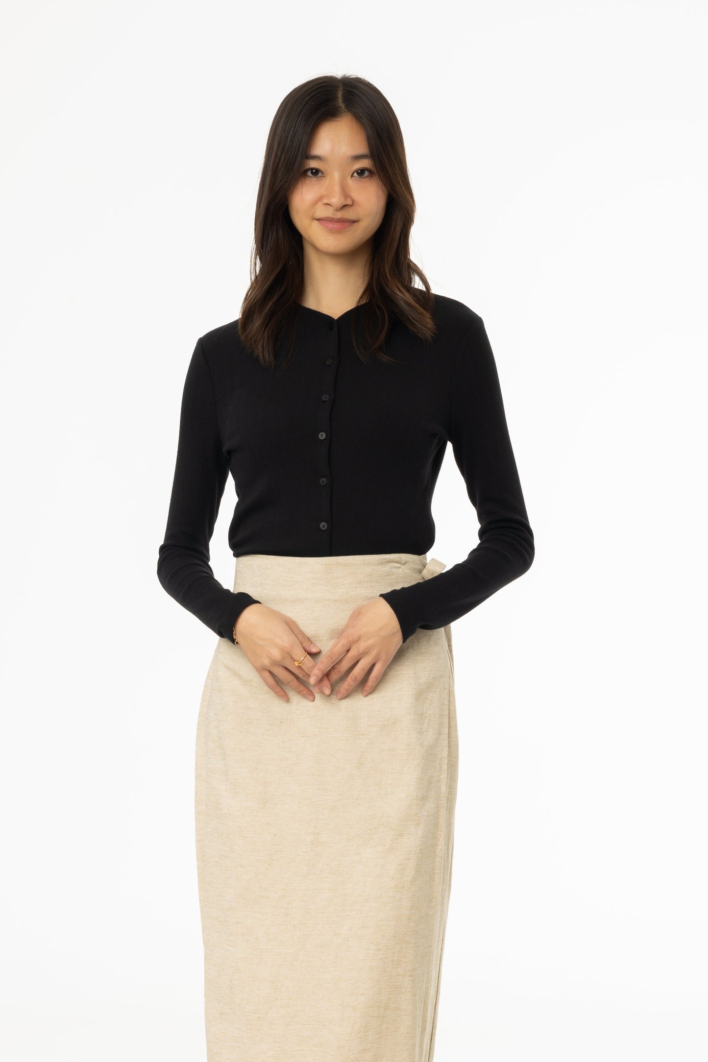 Black Pointelle Cardi