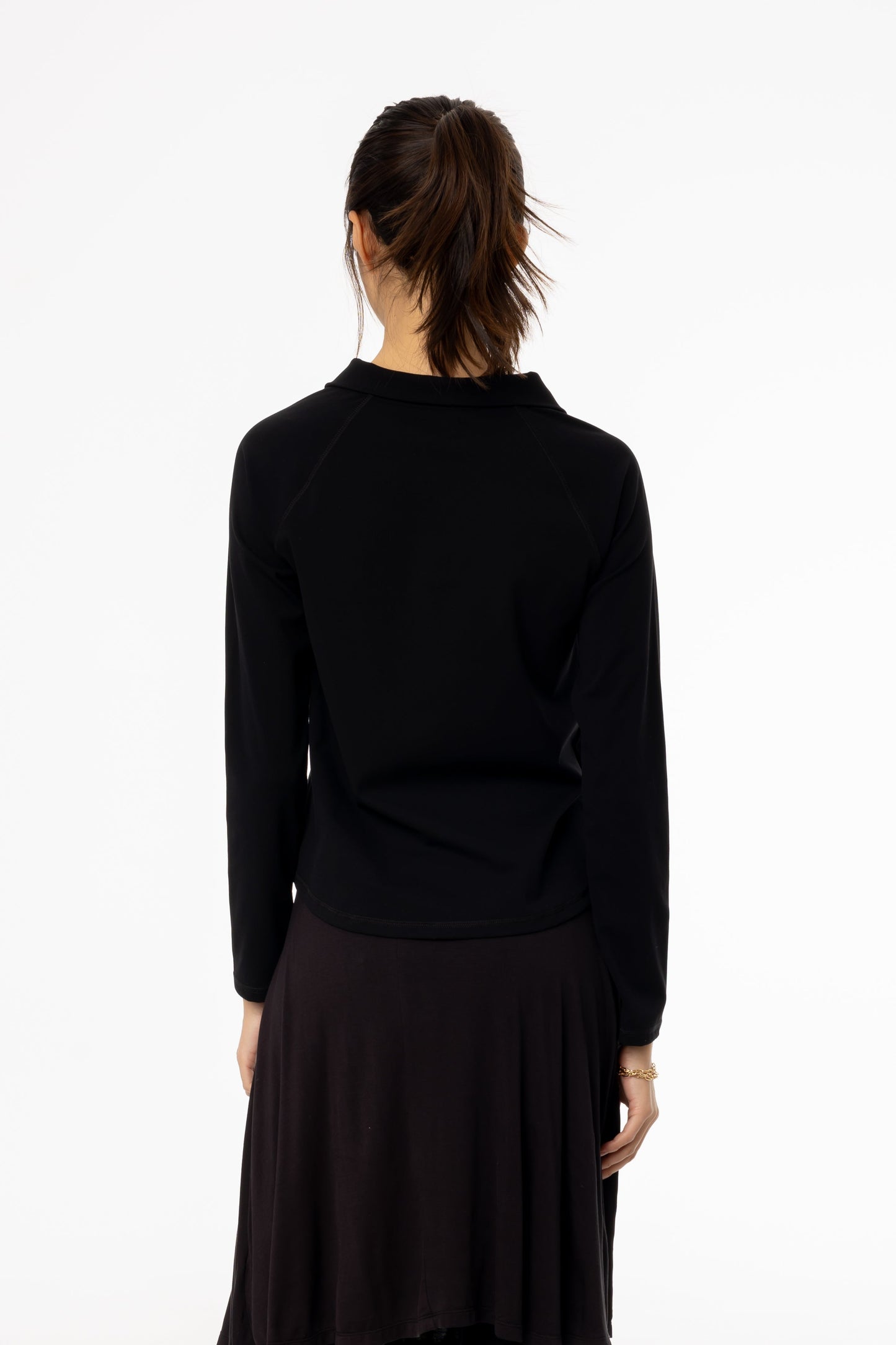 Black Quarter Zip Top