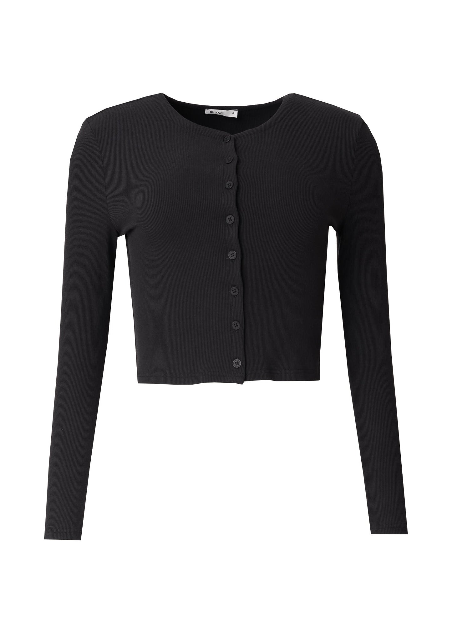 Black Ribbed Cardigan