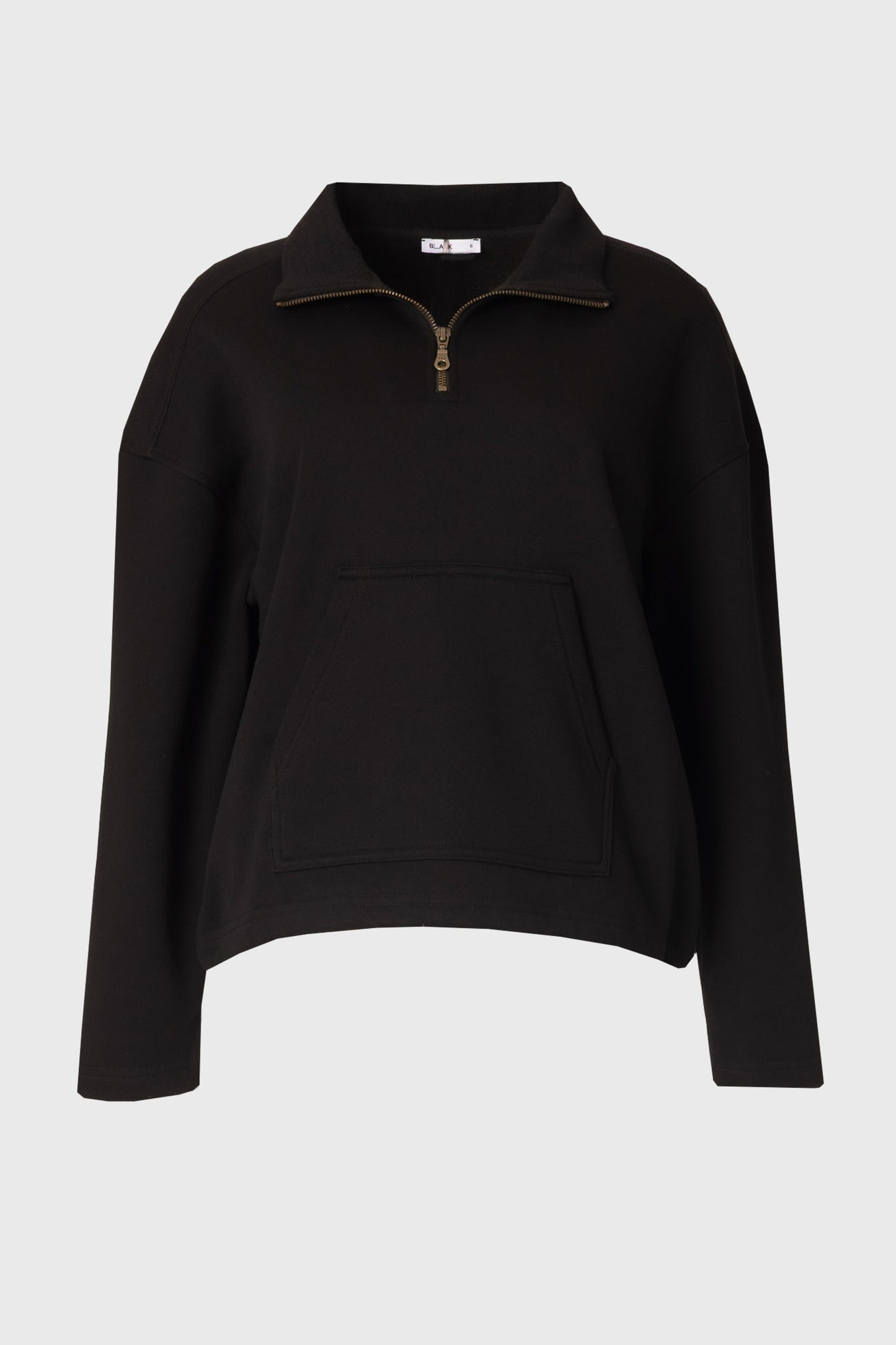 Black Quarter Zip Sweater