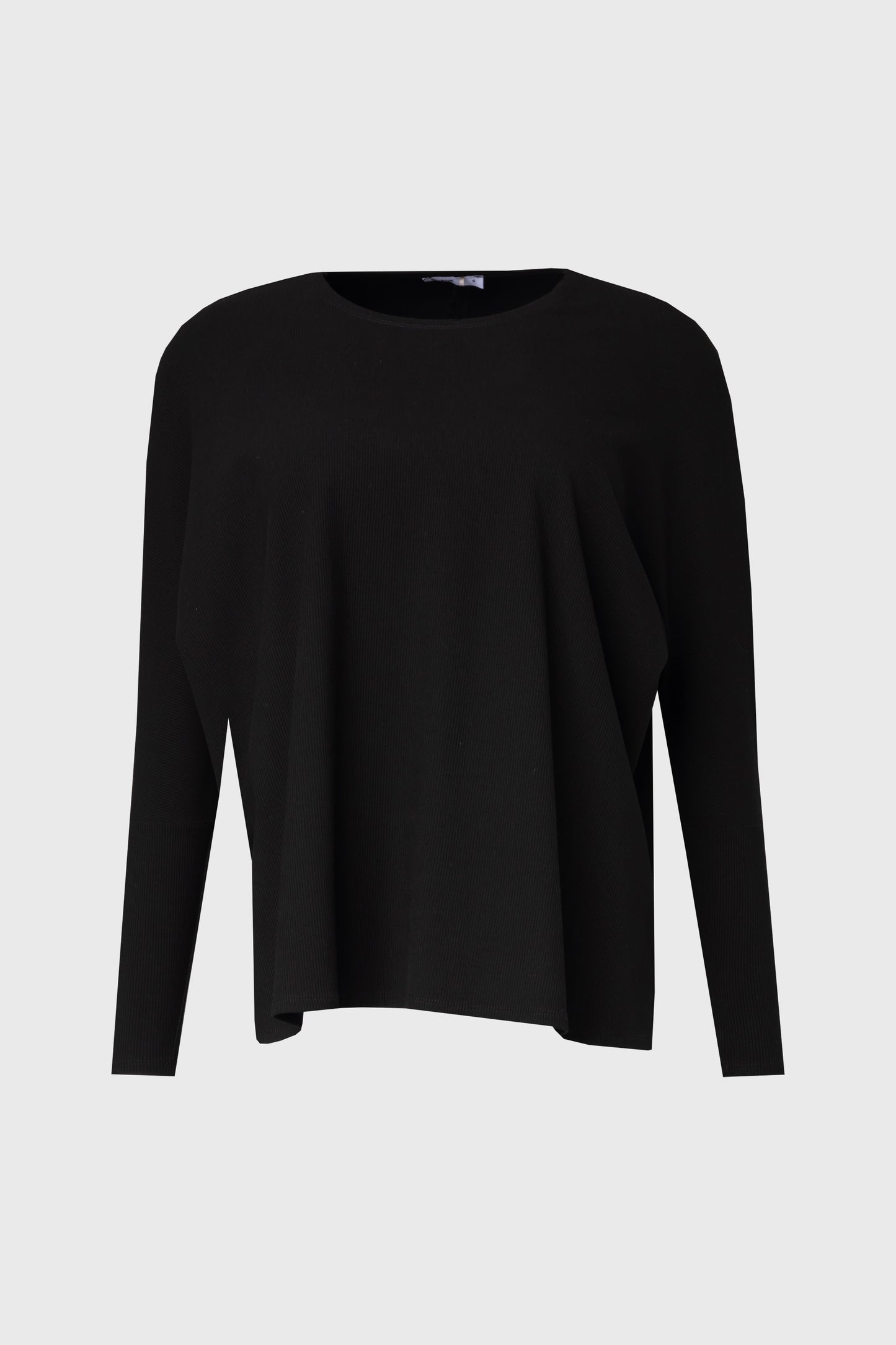 Black Ribbed Swing T-Shirt