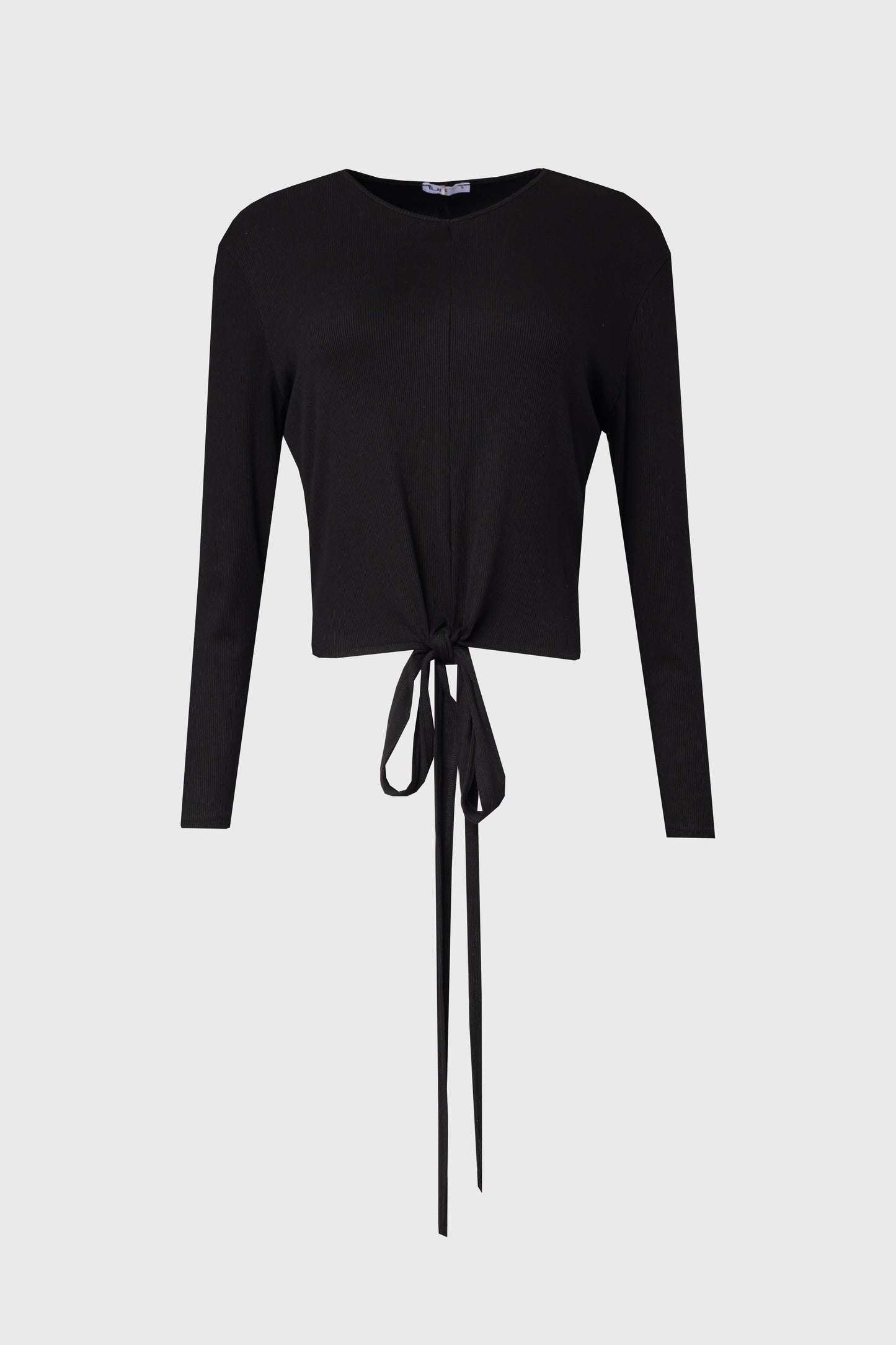 Black Ribbed Tie T-Shirt