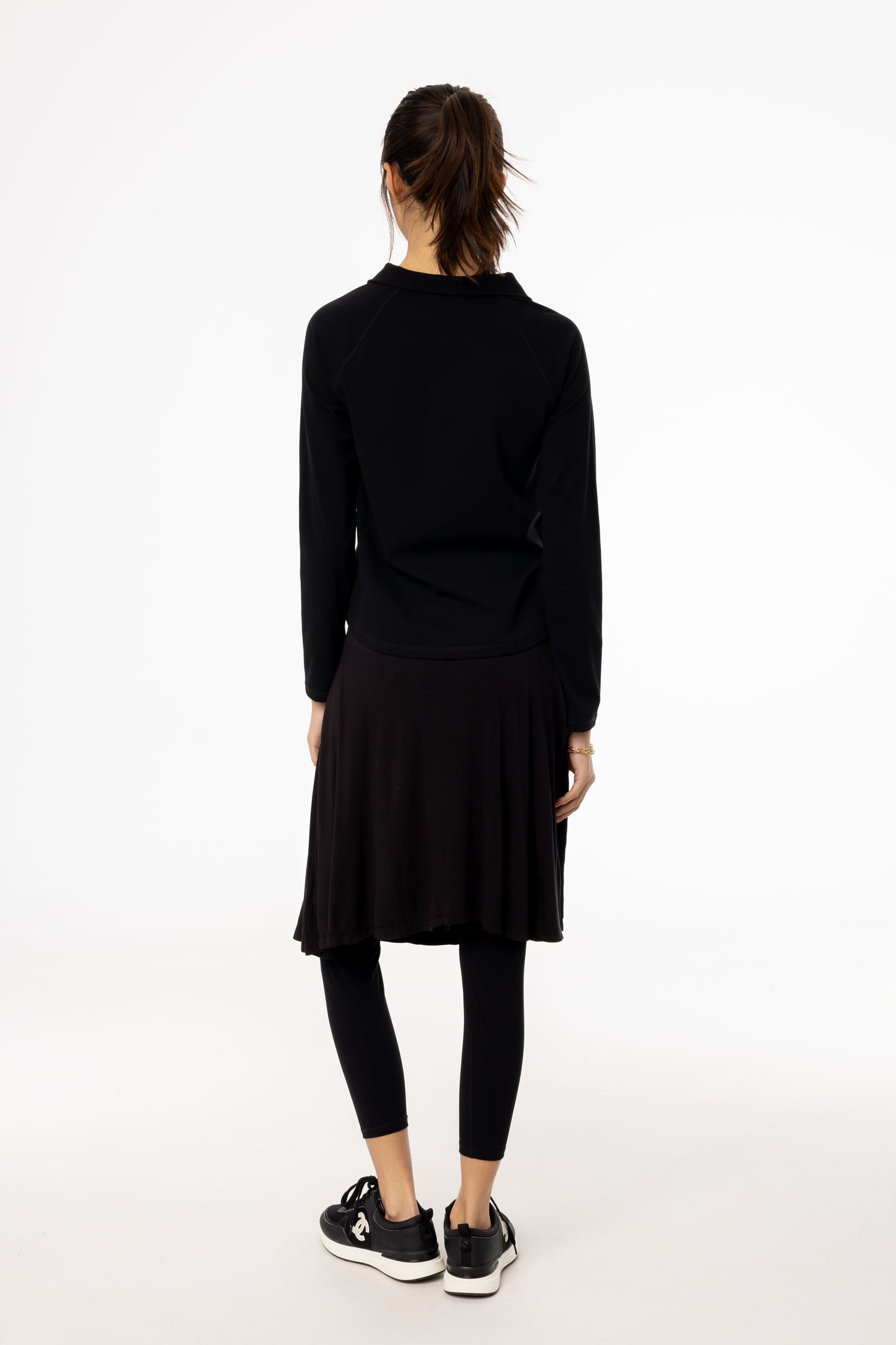Black Short Flare Skirt