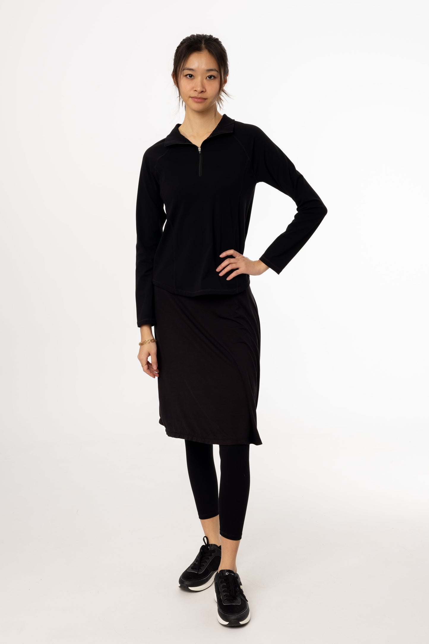 Black Short Flare Skirt