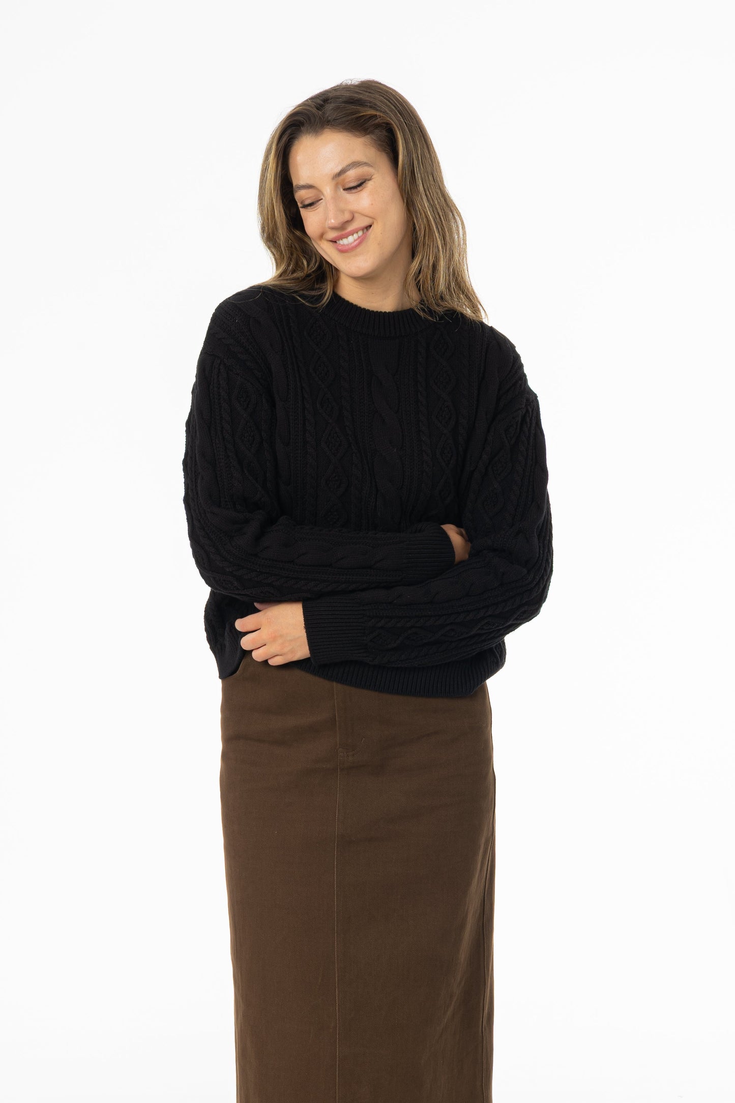 Black Tri Knit Sweater