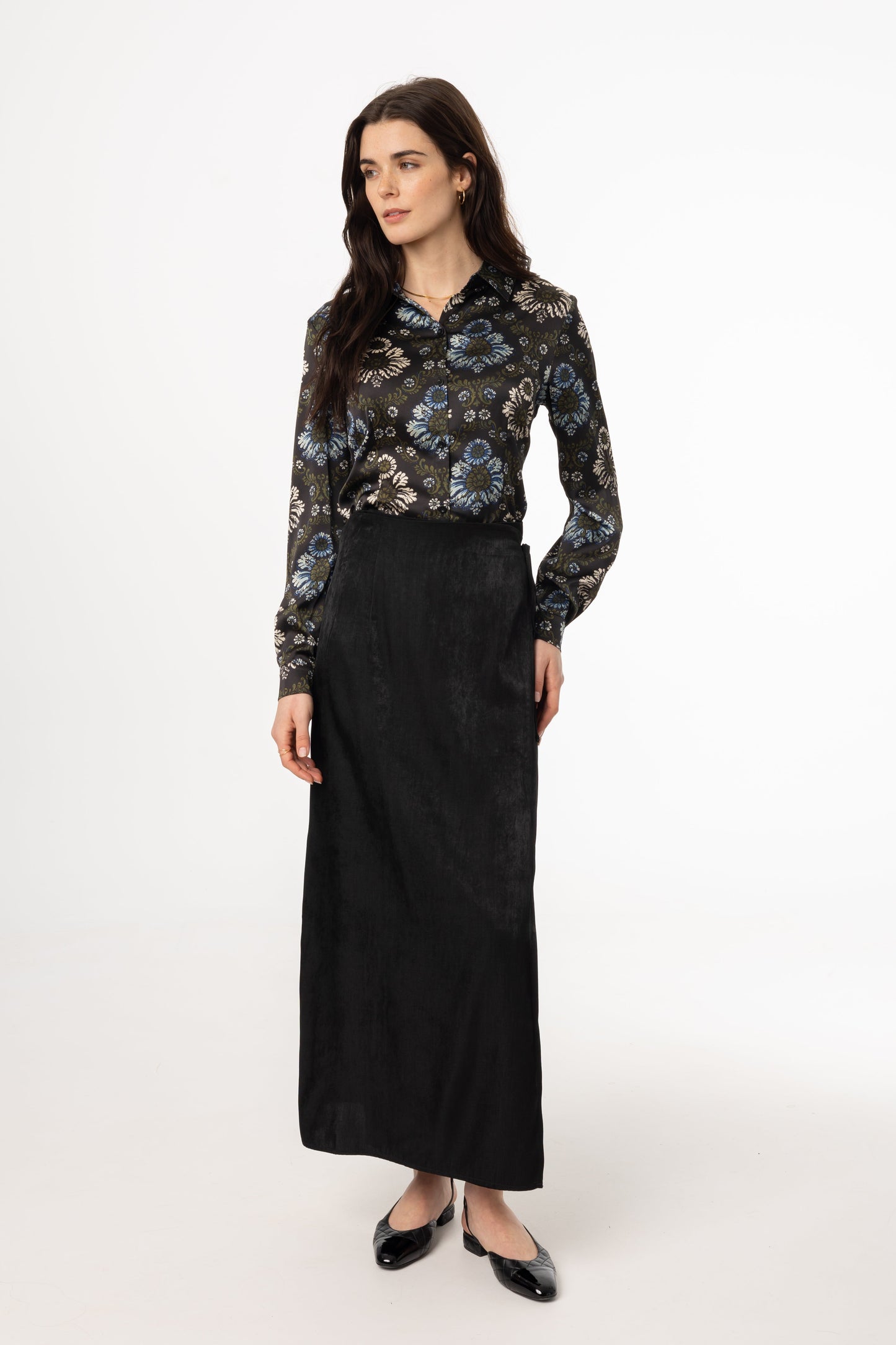 Black Wrap Skirt
