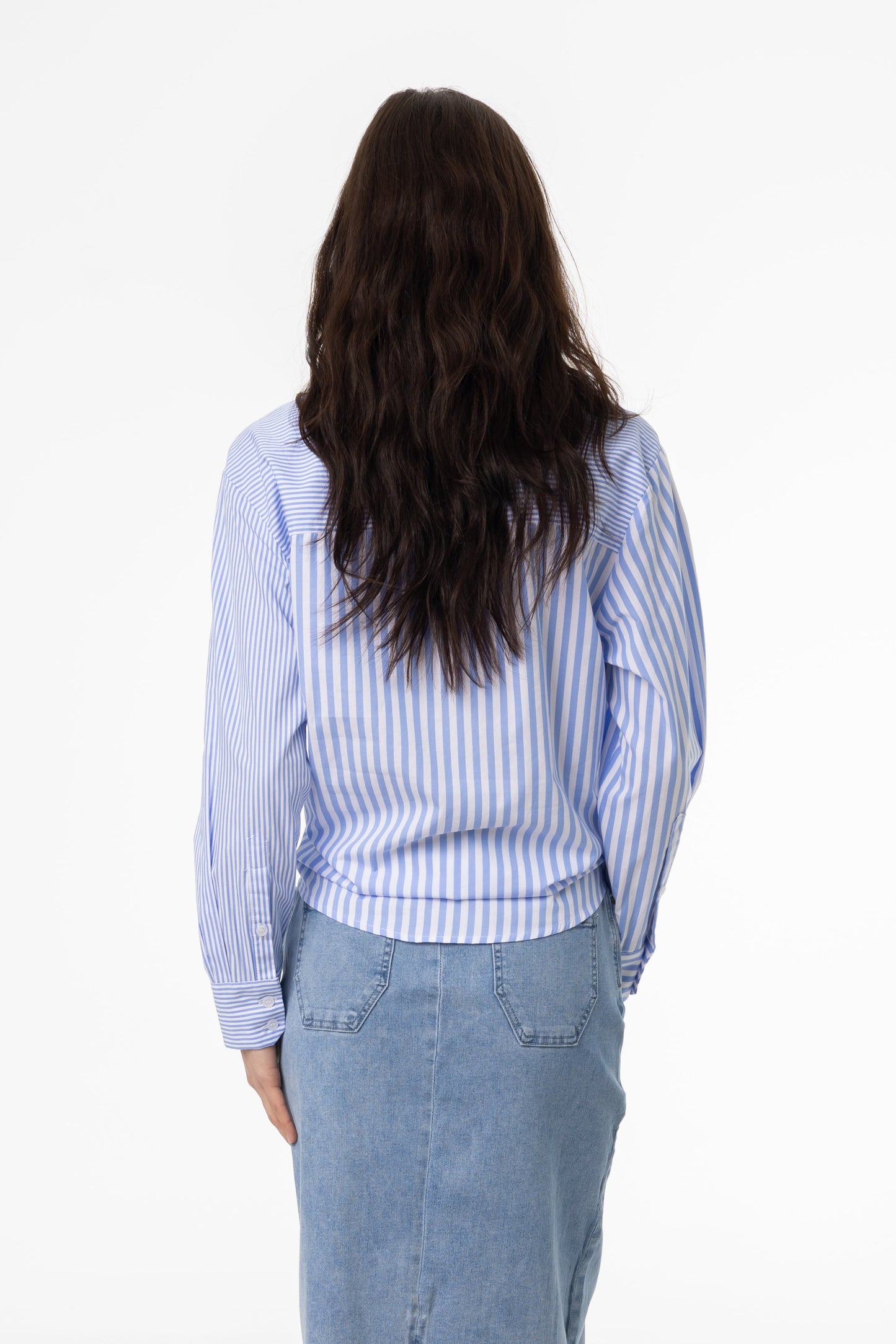 Blue Stripe Combo Blouse