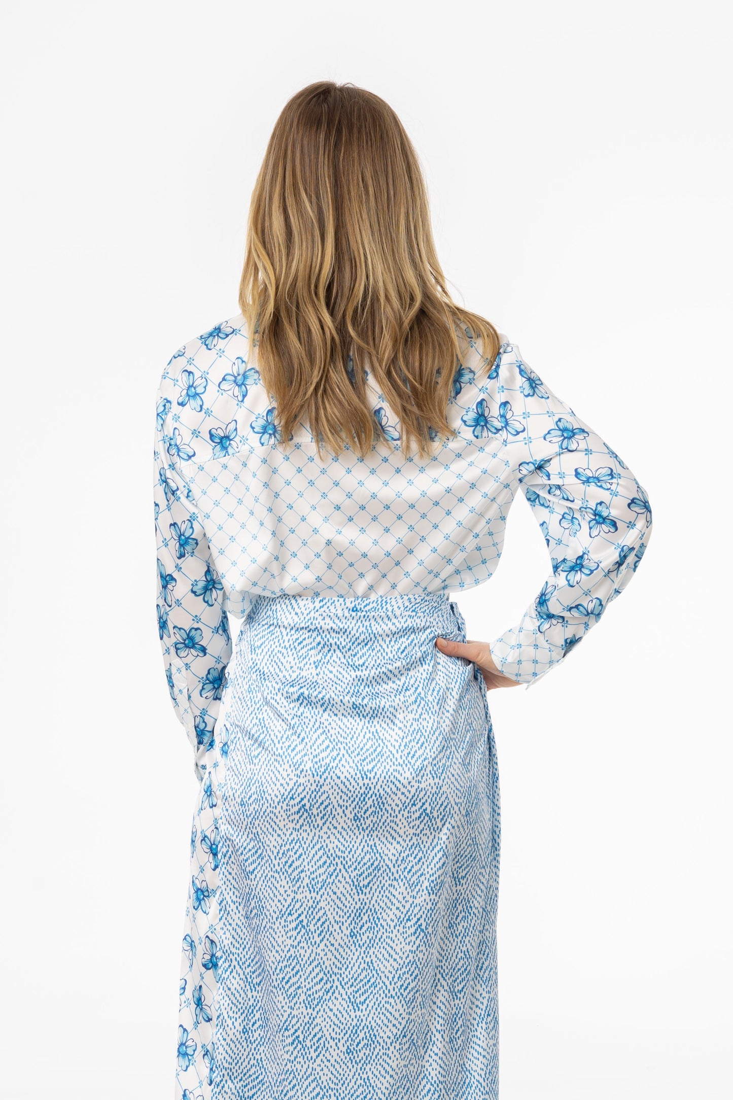 Blue Printed Blouse