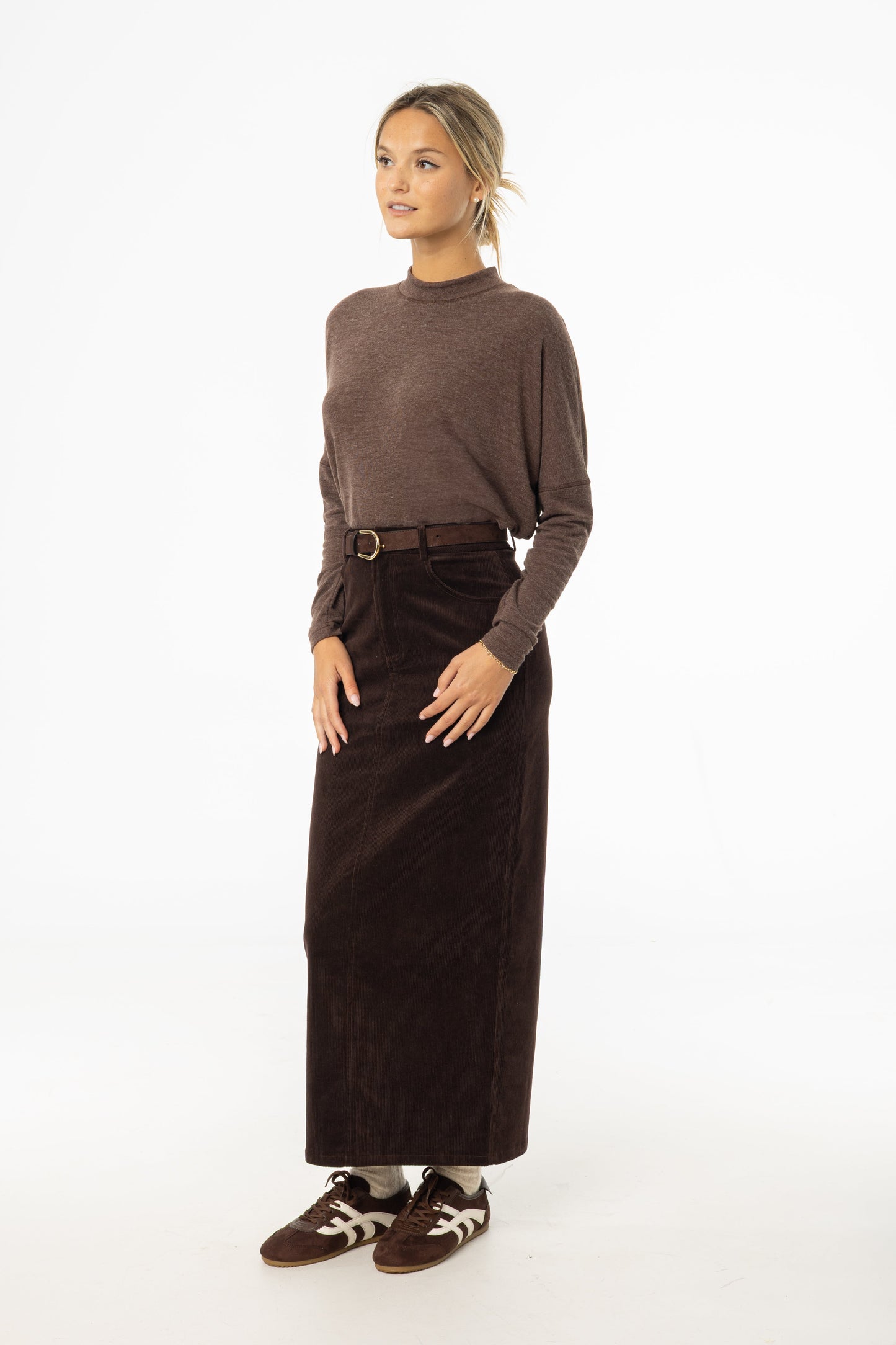 Brown Corduroy Skirt