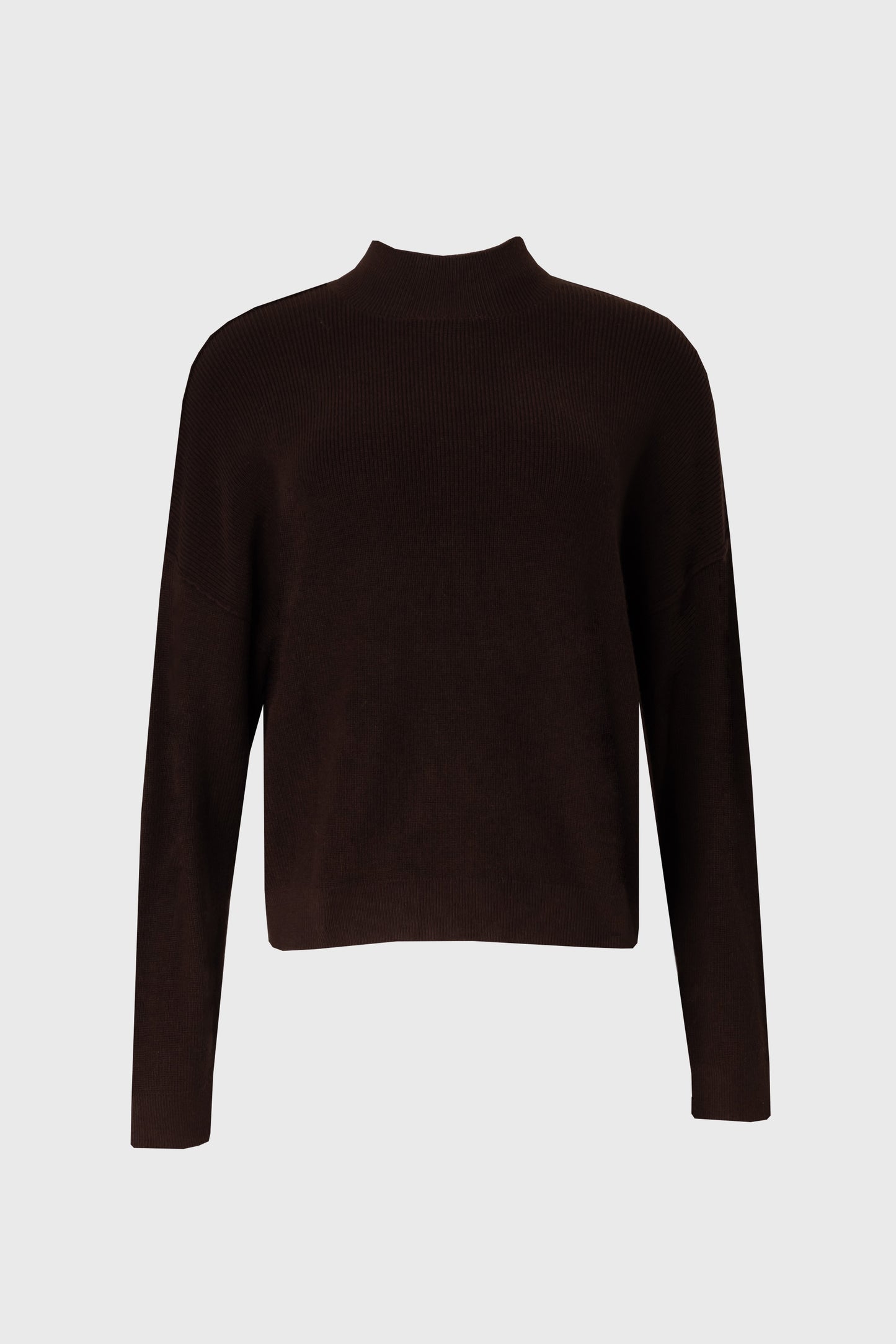 Brown Drop Shoulder Knit Sweater