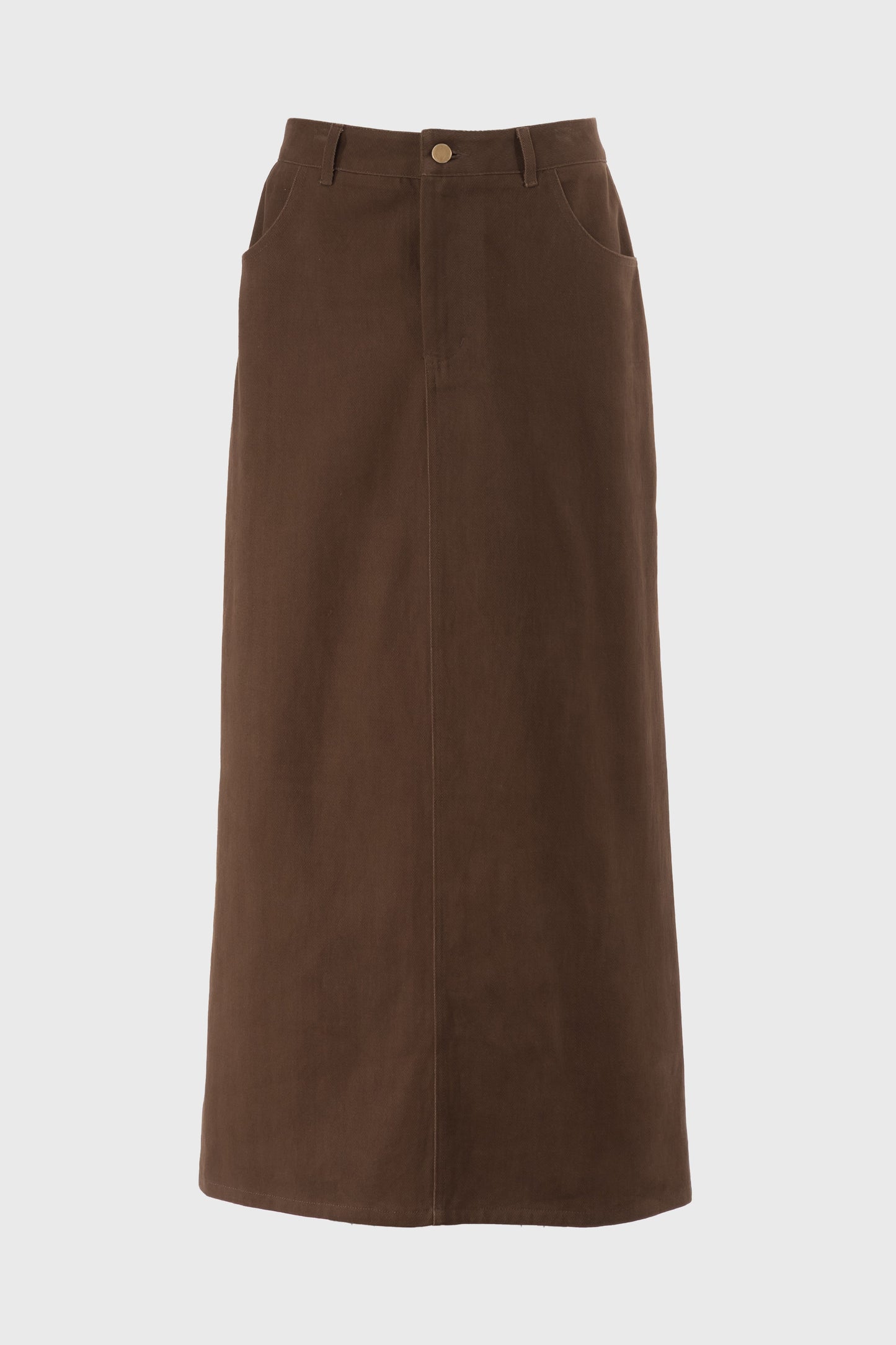 Brown Everyday Denim Skirt