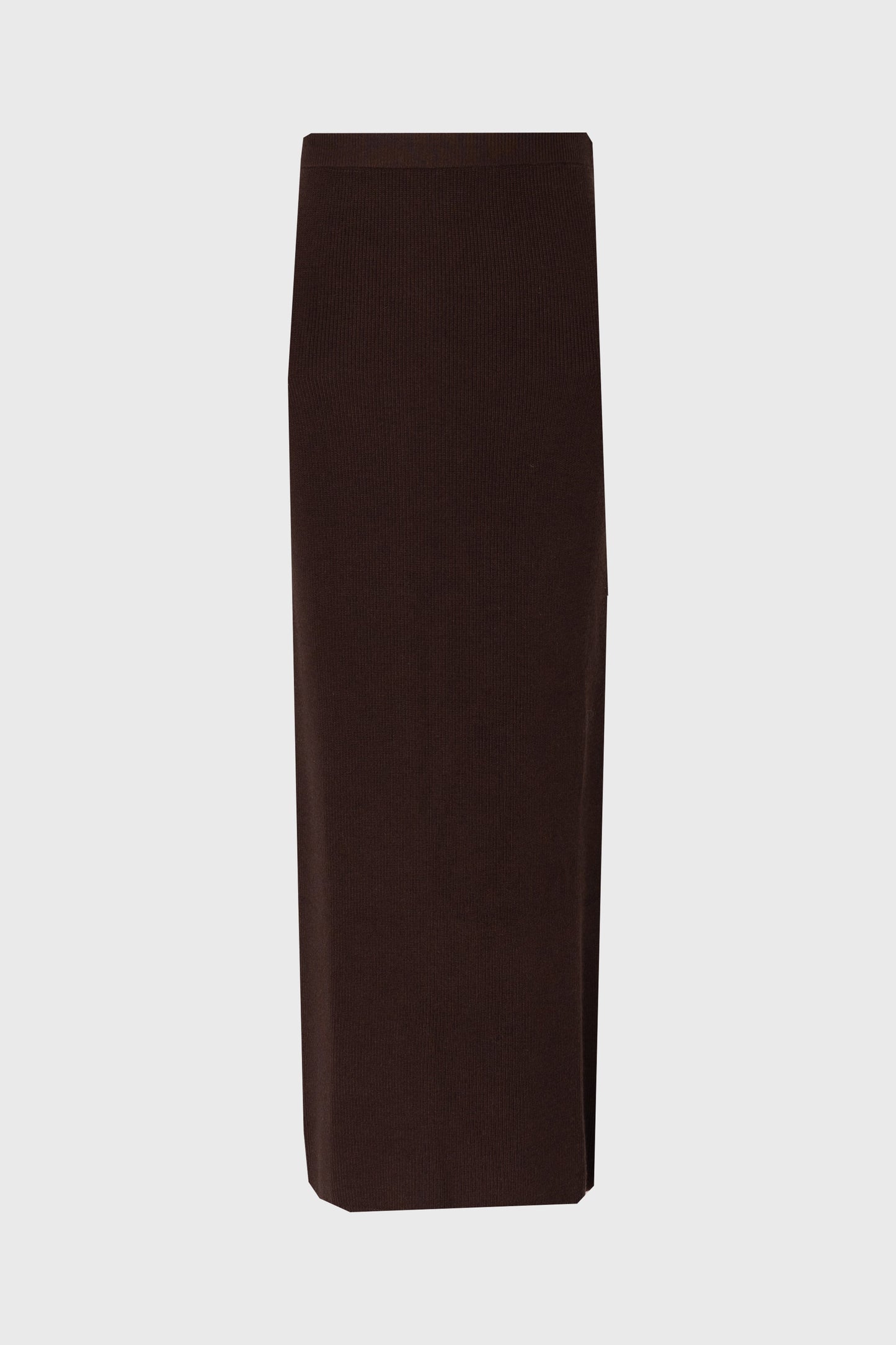 Brown Knit Maxi Skirt
