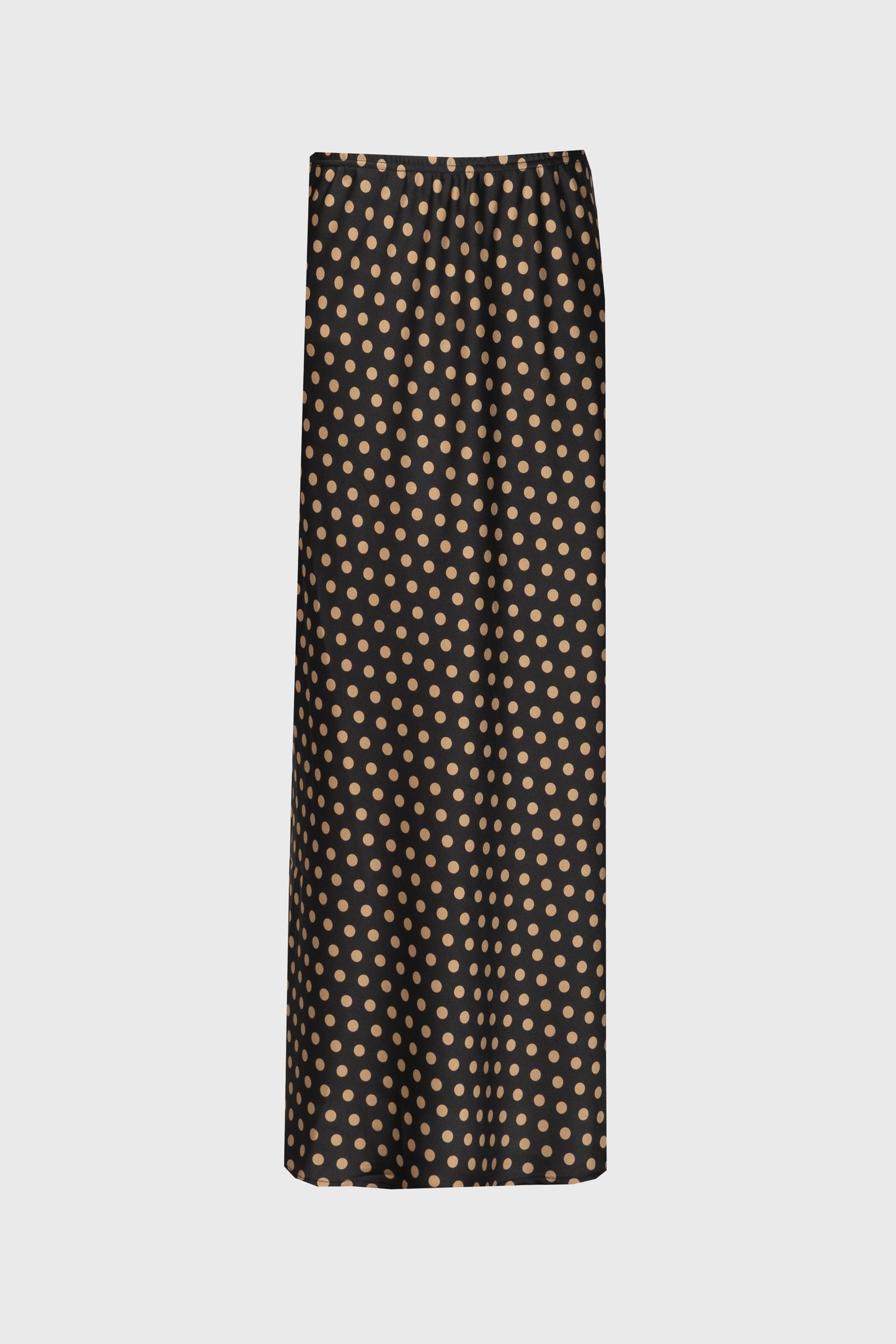 Brown Polka Dot Printed Slip Skirt