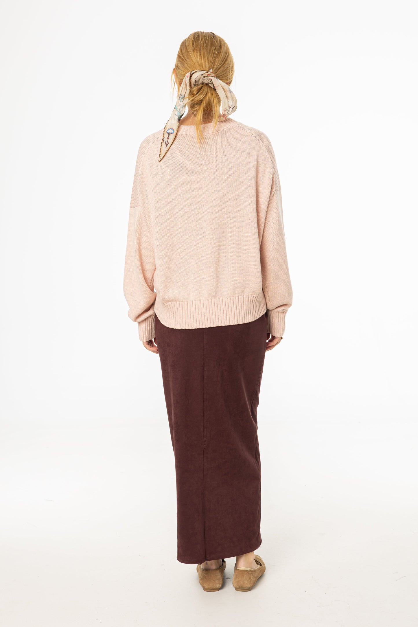 Burgundy Everyday Microsuede Skirt