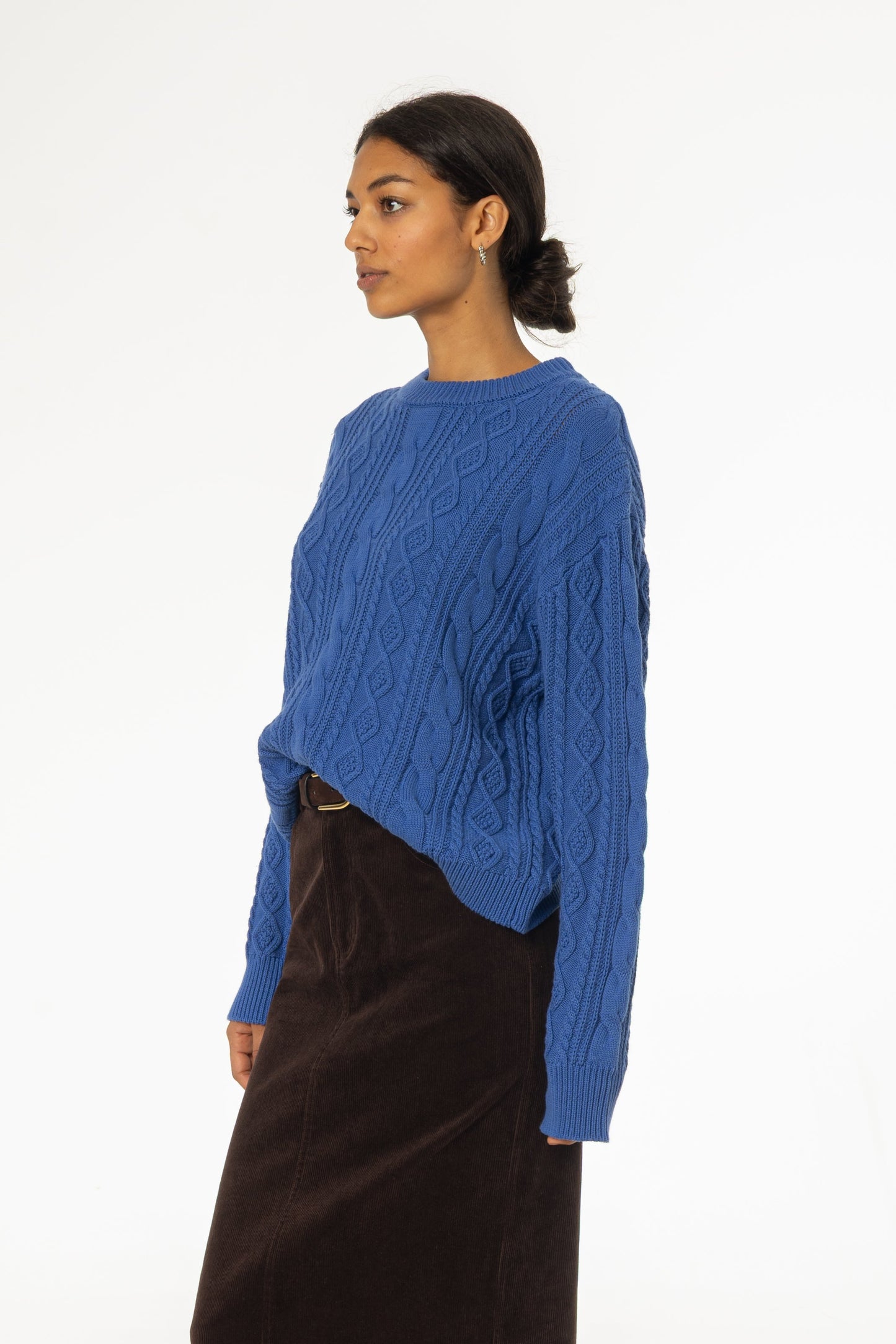 Cobalt Tri Knit Sweater