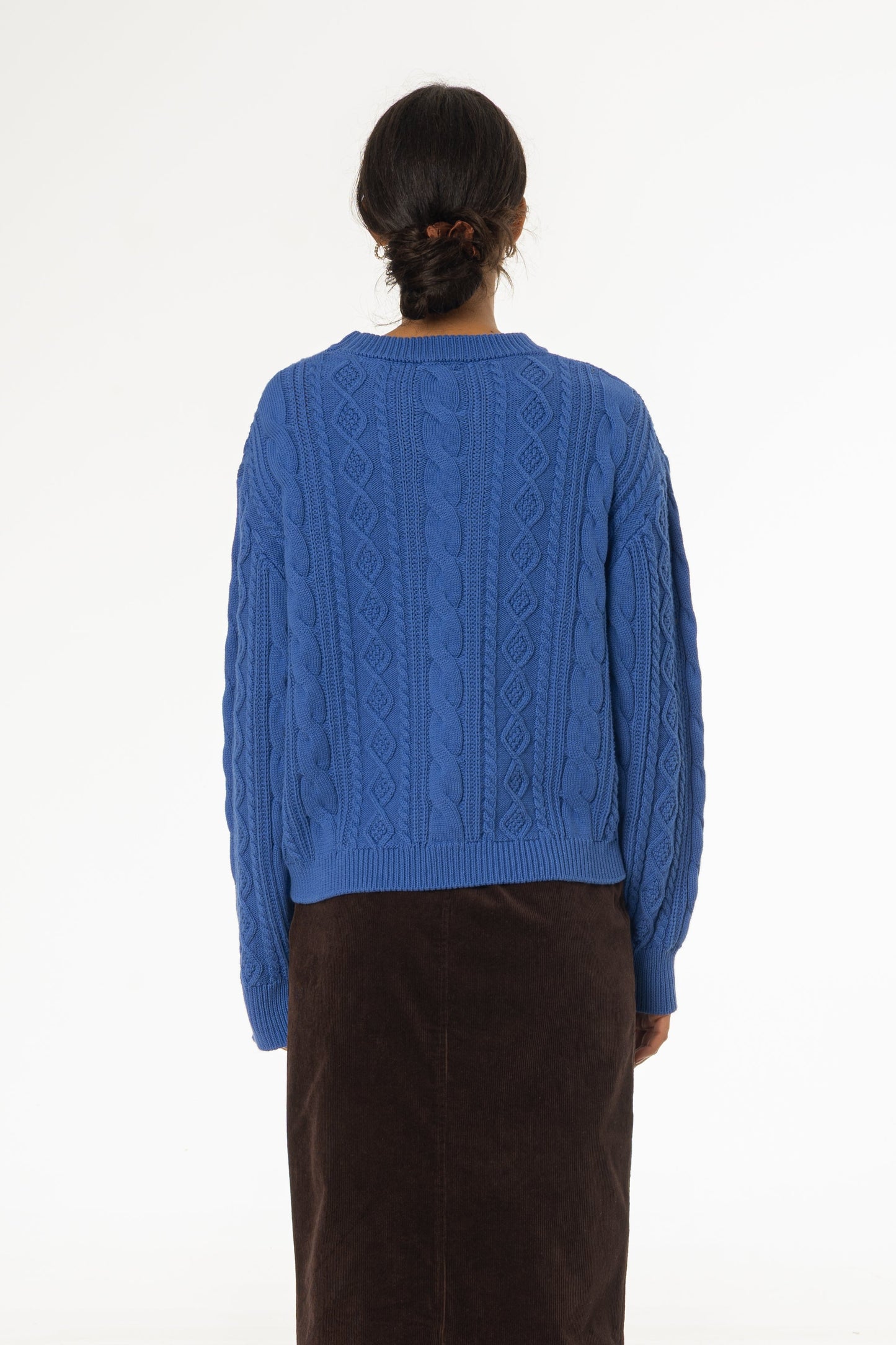 Cobalt Tri Knit Sweater