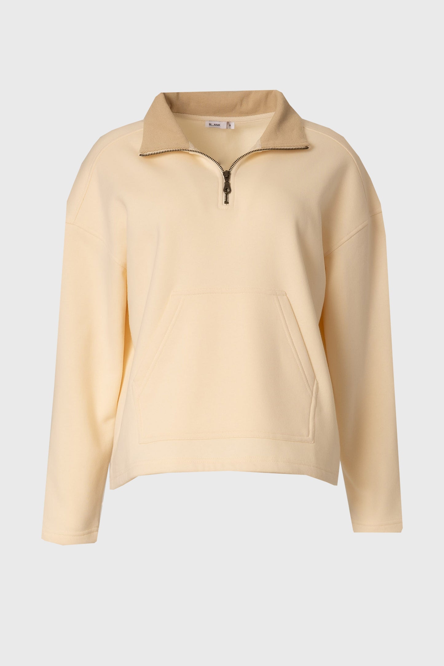 Cream Quarter Zip Sweater