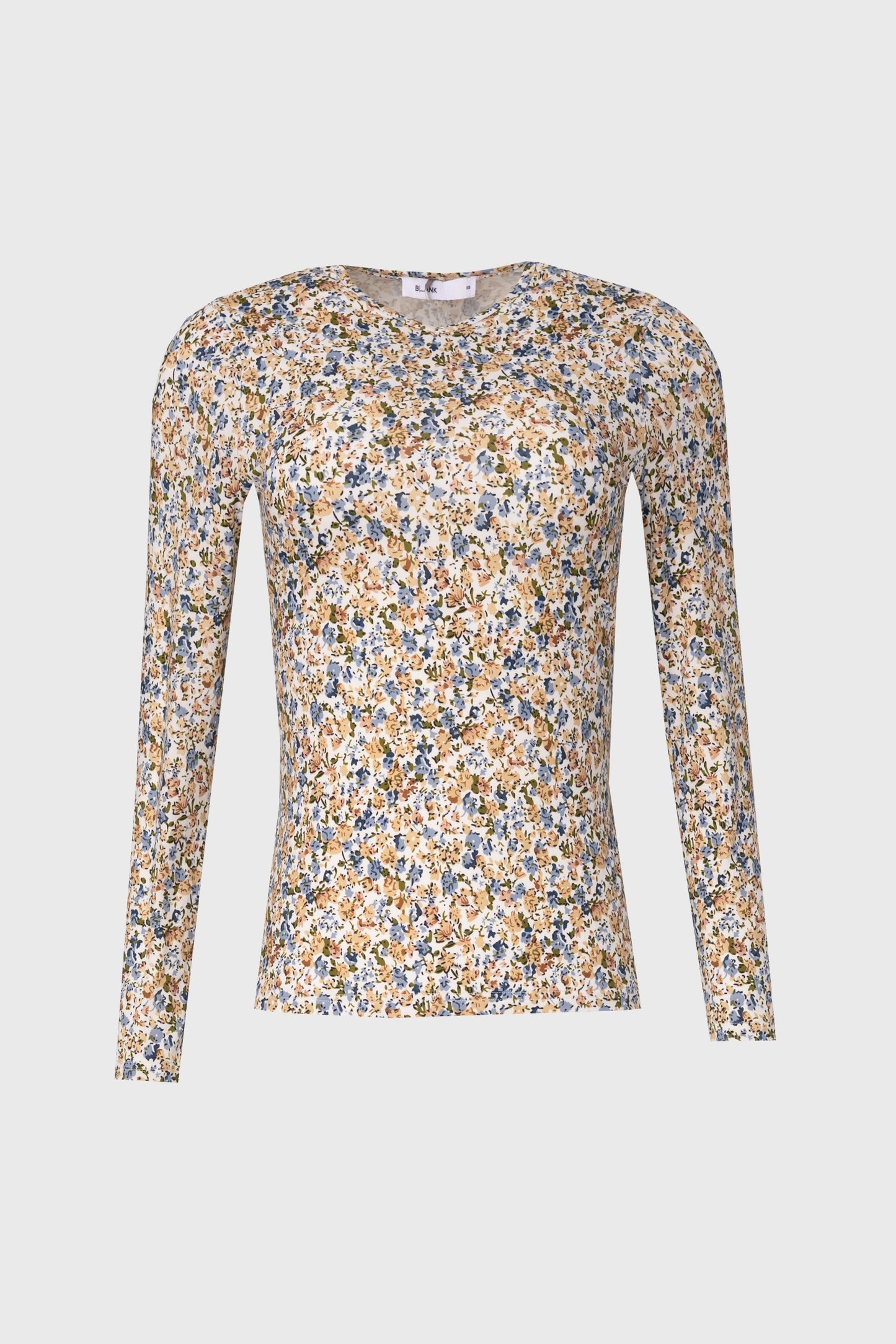 Multi Floral Printed V-Neck T-Shirt