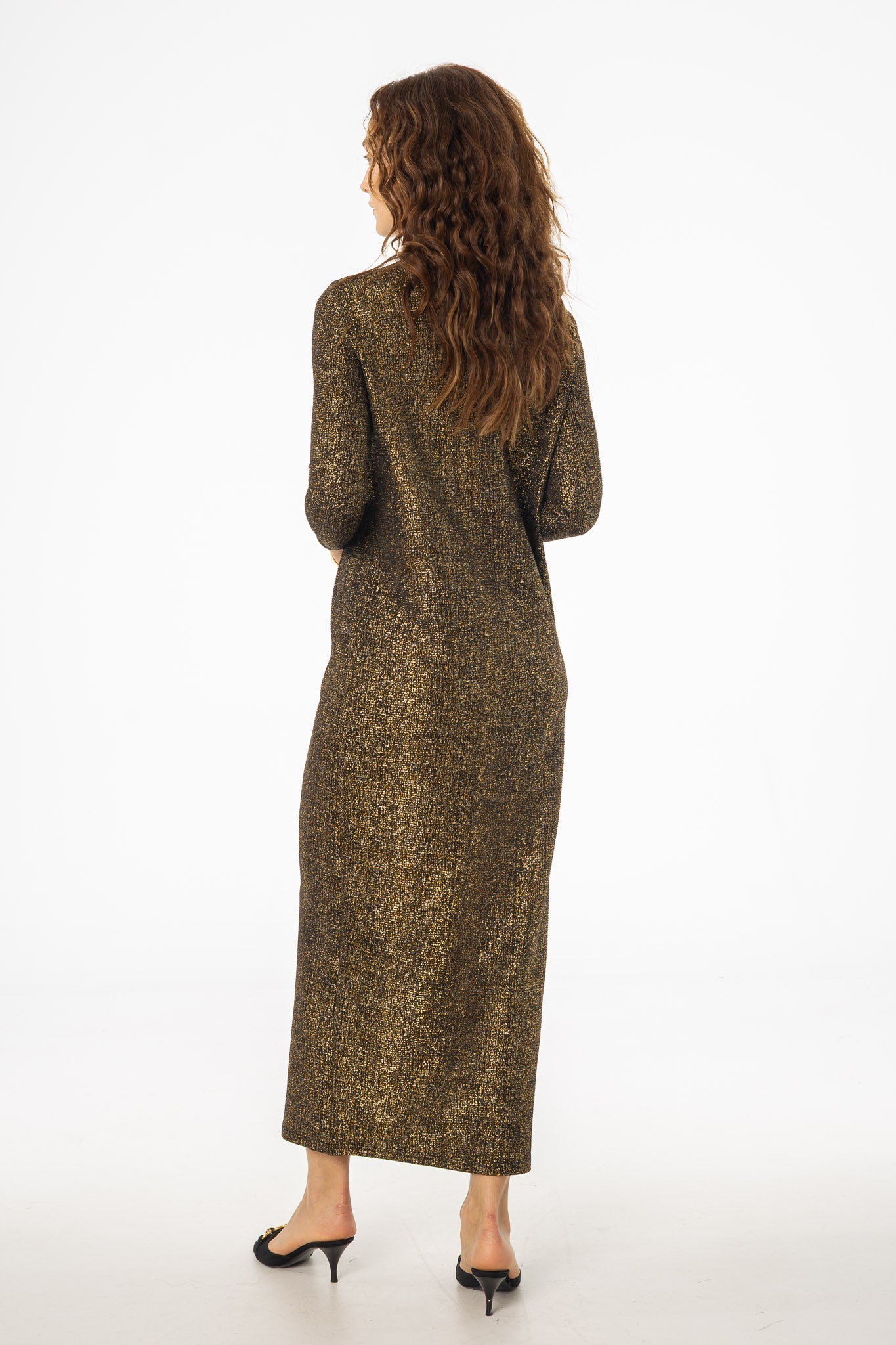 Gold Sparkle Maxi Dress