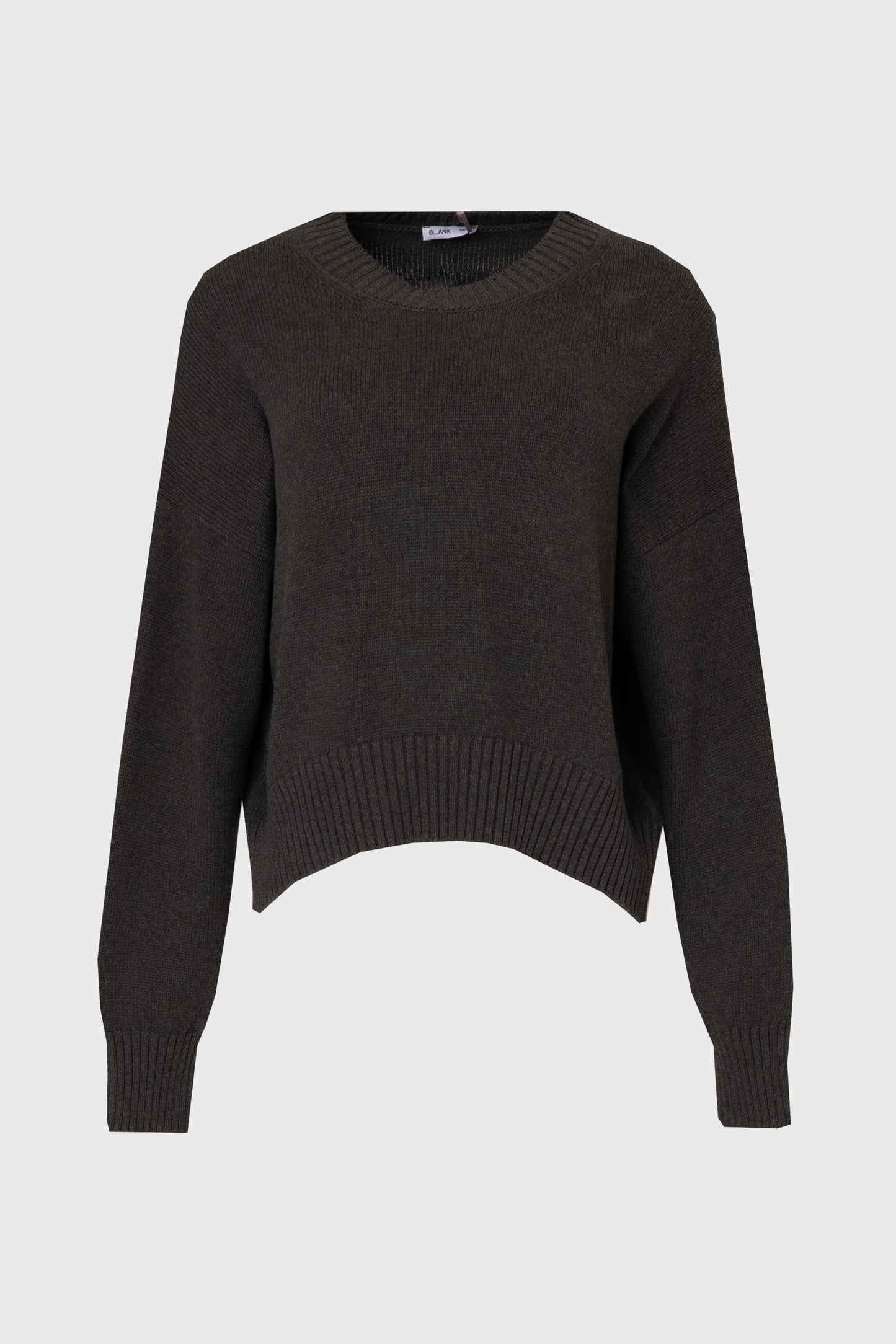 Grey High-Low Oversized Sweater