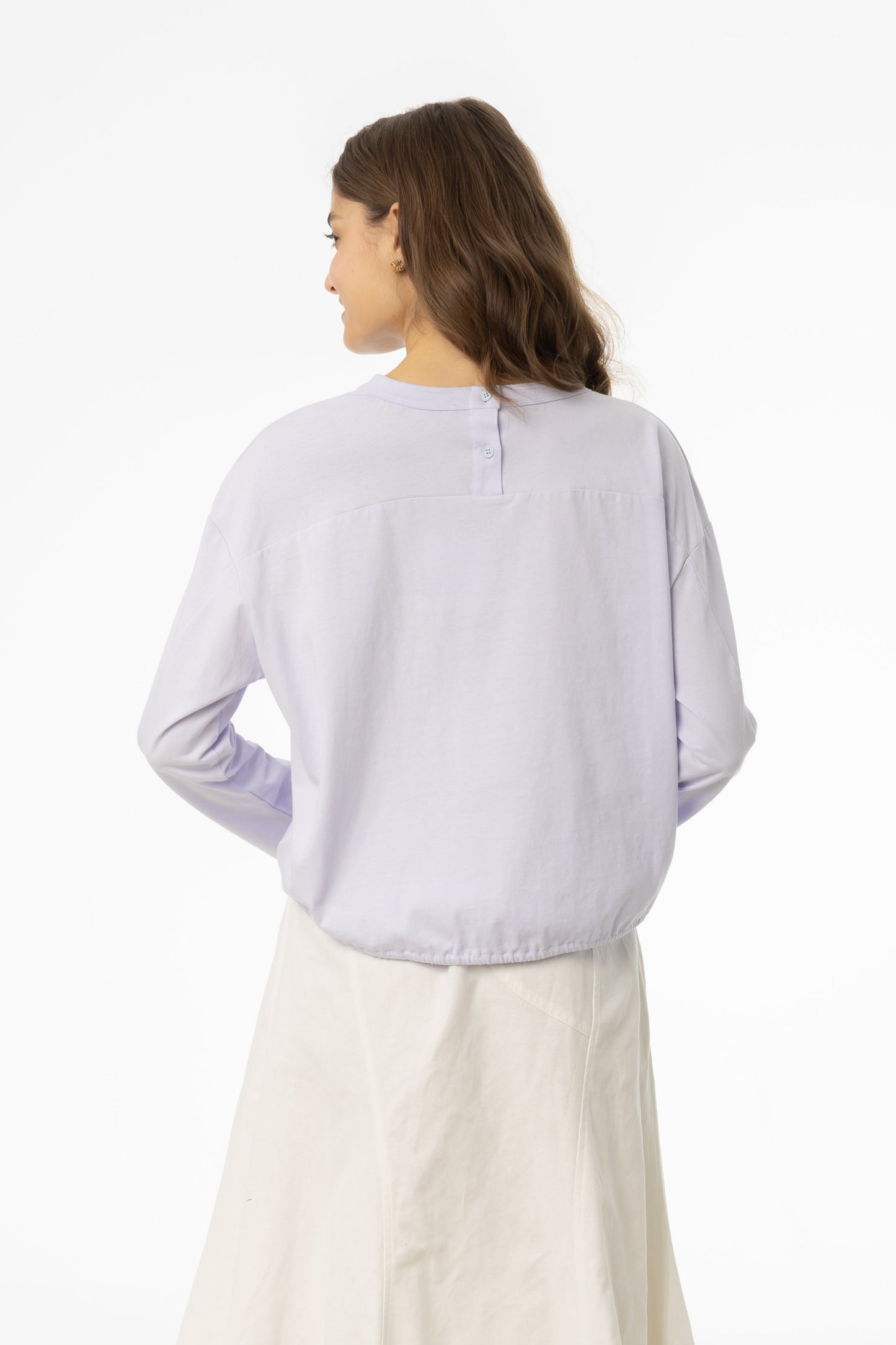 Lavender High Low Drawstring Tee