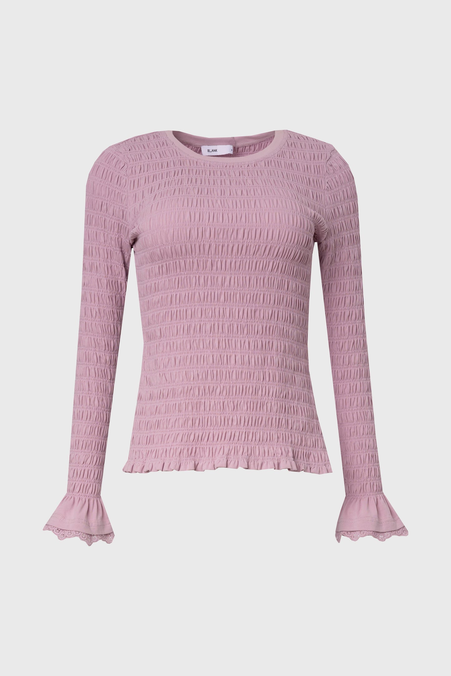 Lavender Smocked Ruffle Sleeve T-Shirt