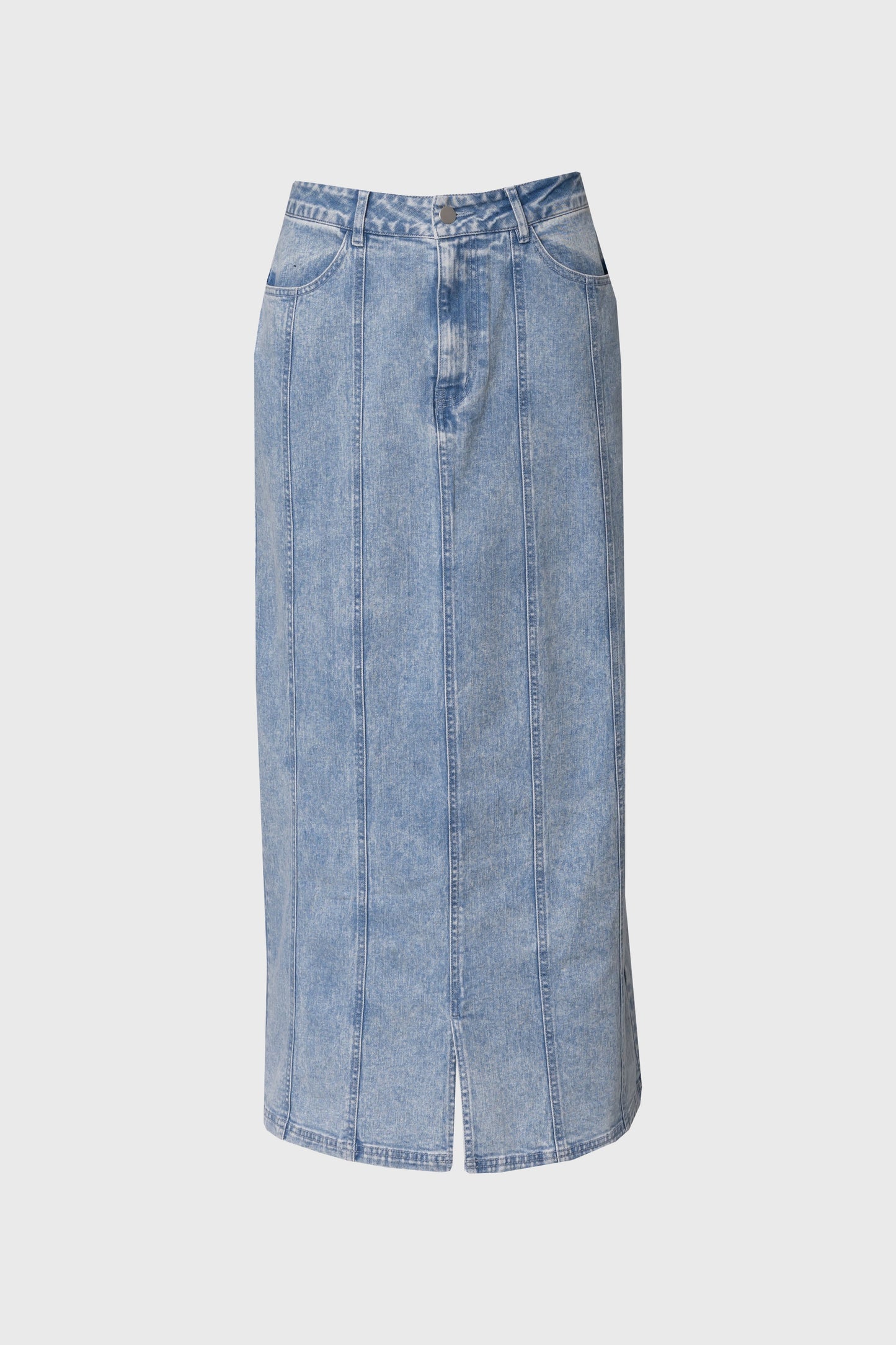 Light Blue Pocket Denim Skirt