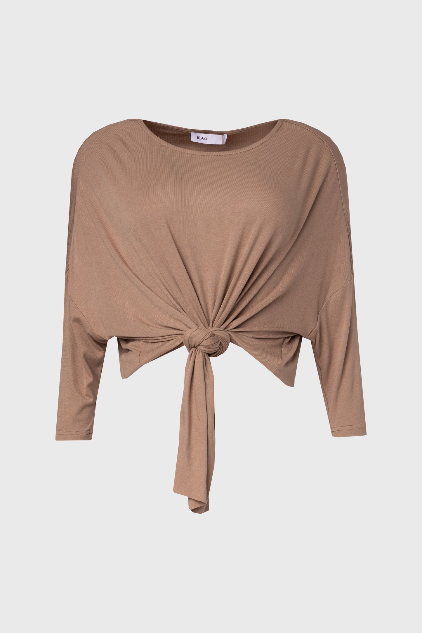 Mocha Dolman Tie Knot Tee