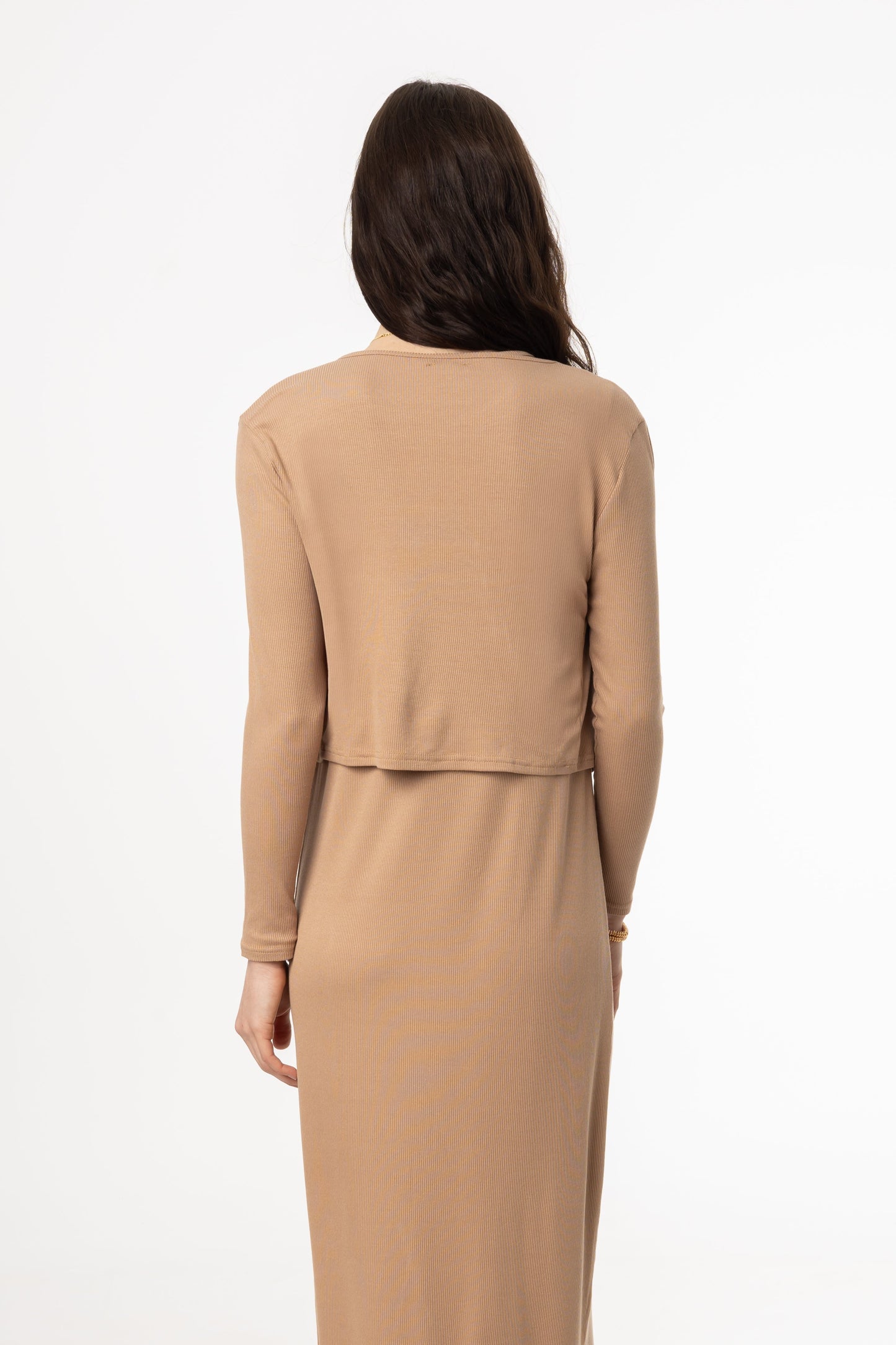 Mocha Ribbed Cardigan