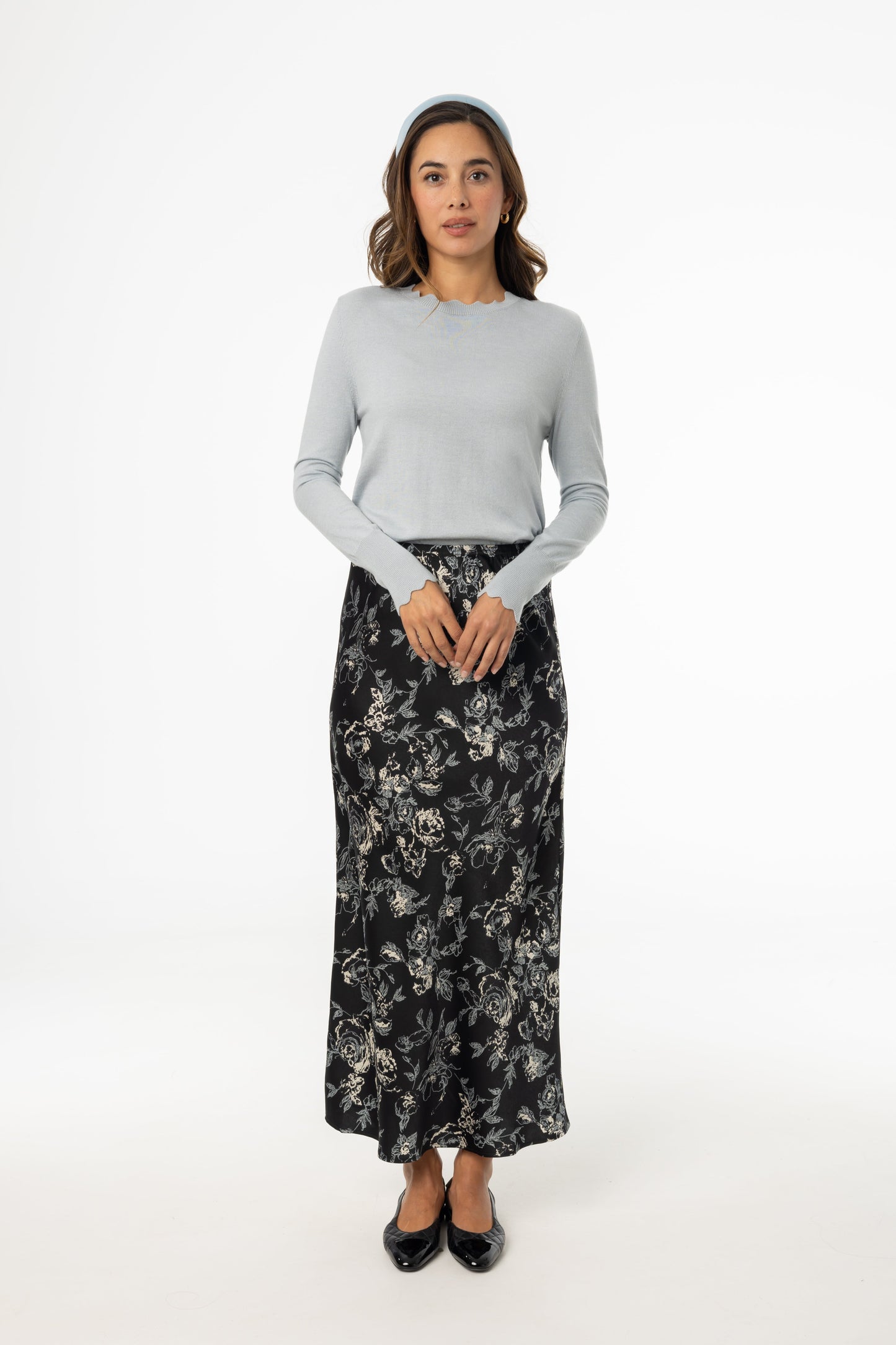Multi Floral Printed Slip Skirt