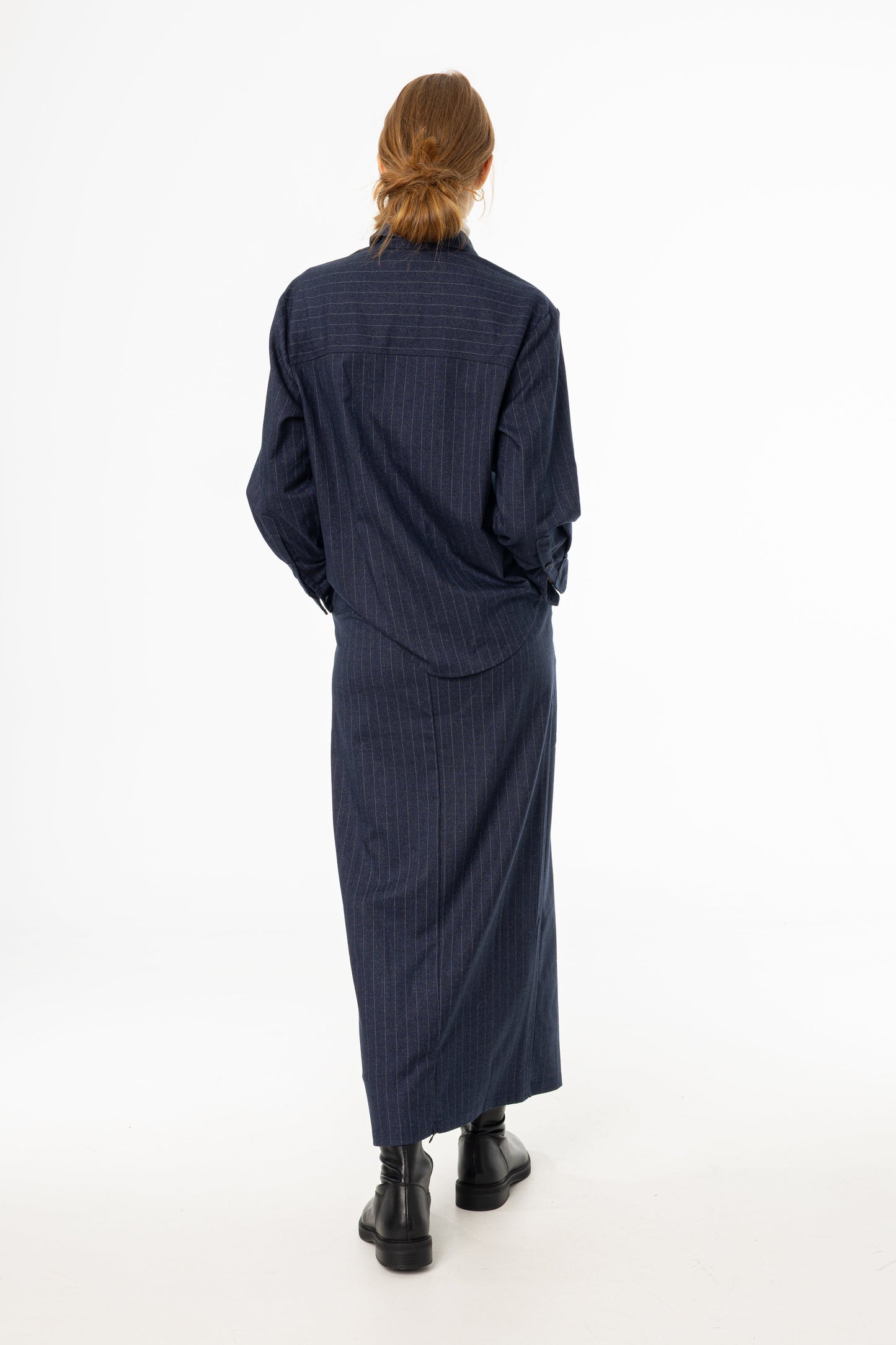 Navy Pinstripe Everyday Skirt