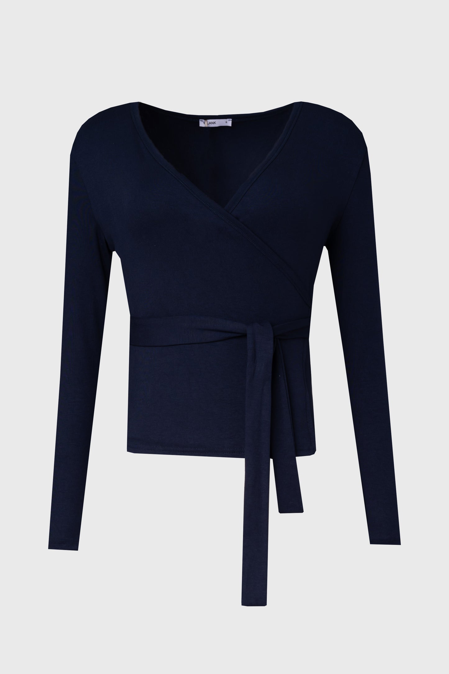 Navy Solid Wrap T-Shirt