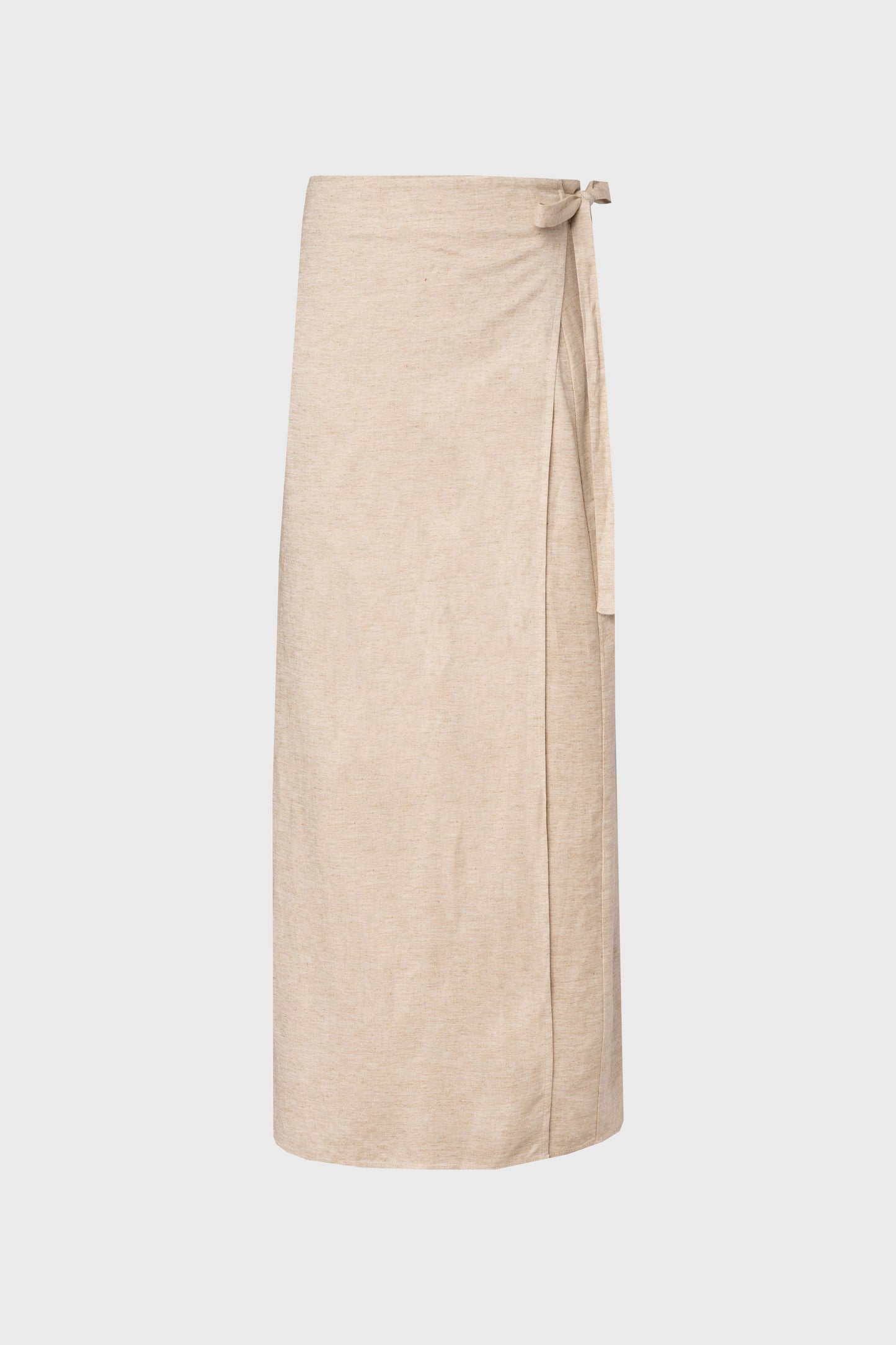 Oatmeal Linen Wrap Skirt