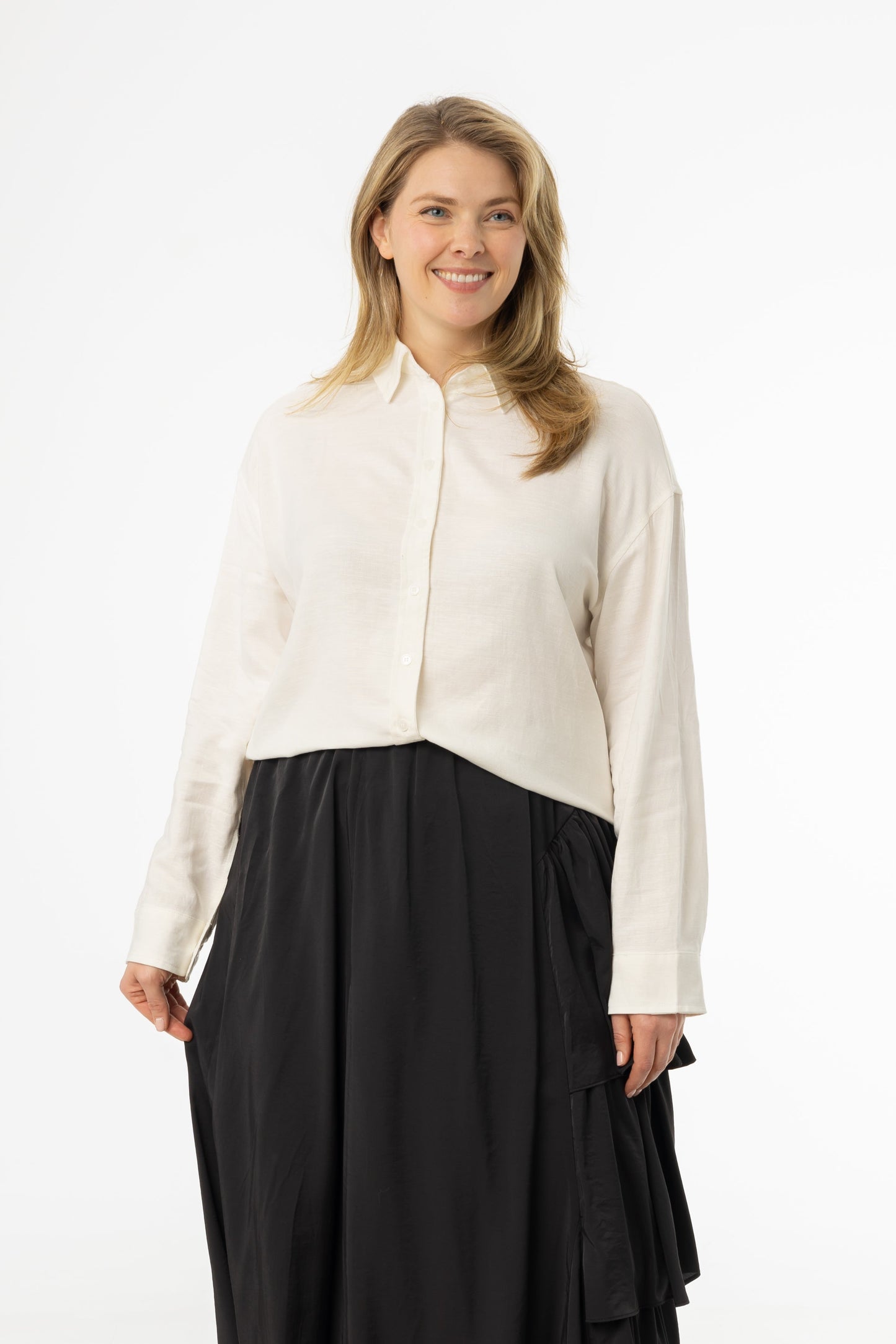 Off White Linen Blouse