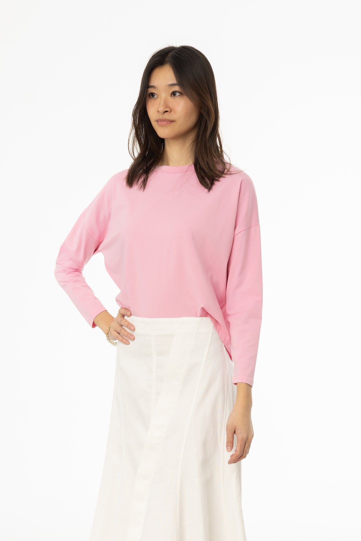 Pink Dolman Long Sleeve T-Shirt