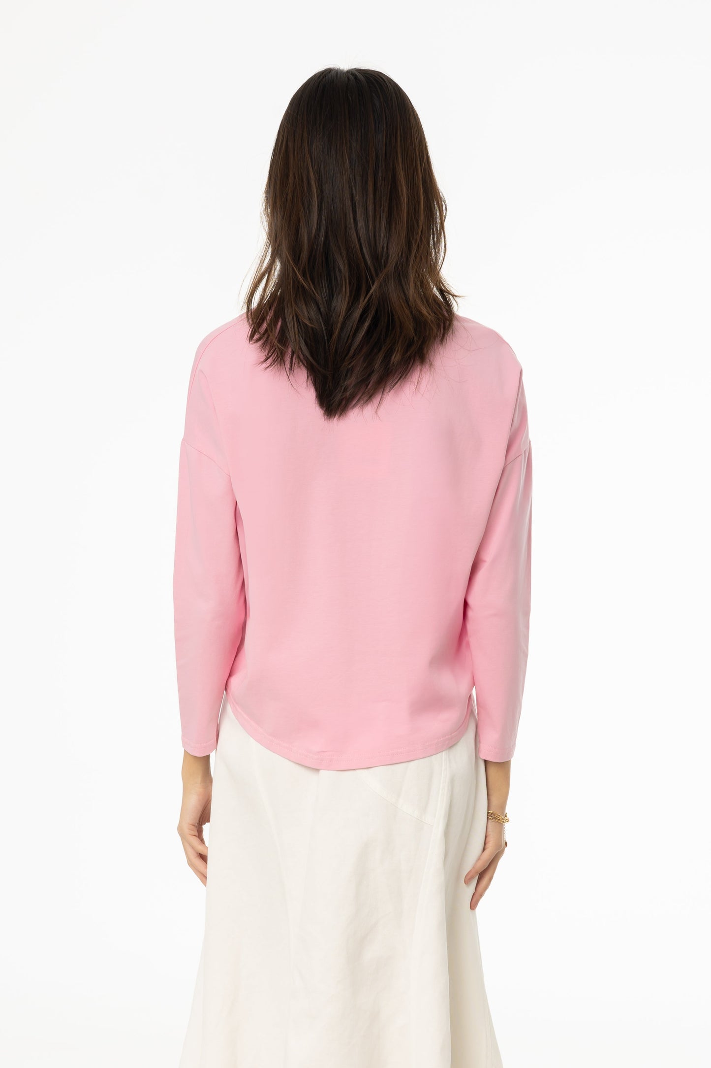 Pink Dolman Long Sleeve T-Shirt