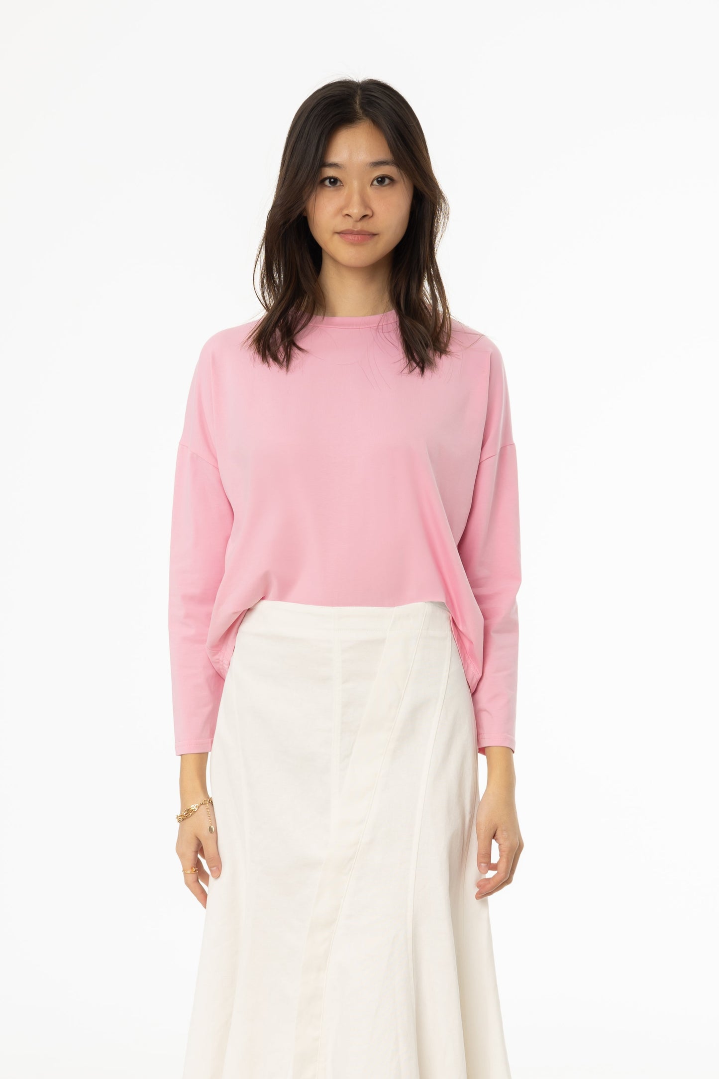 Pink Dolman Long Sleeve T-Shirt